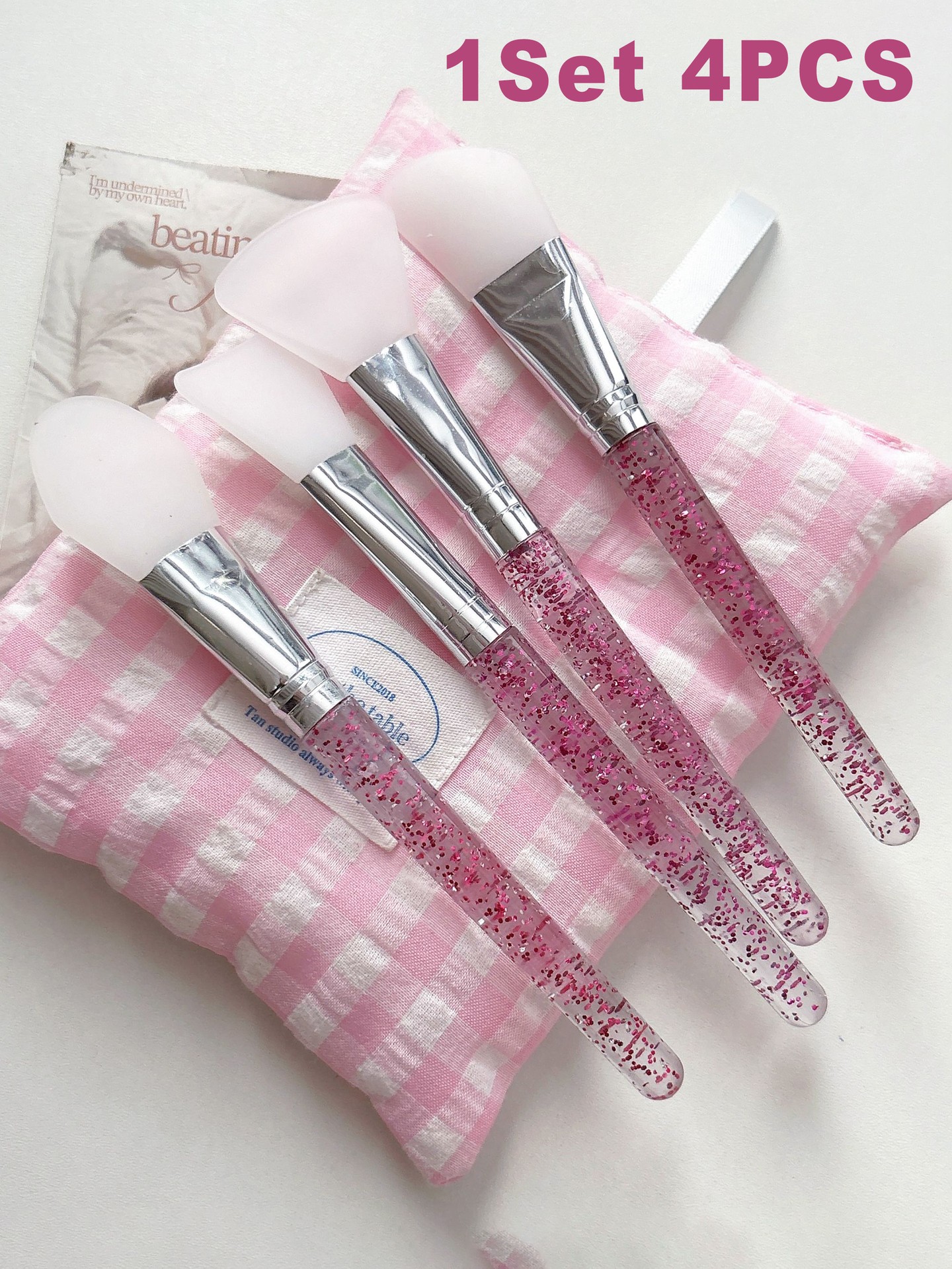4pcs Sequin Detail Skin Care Tools