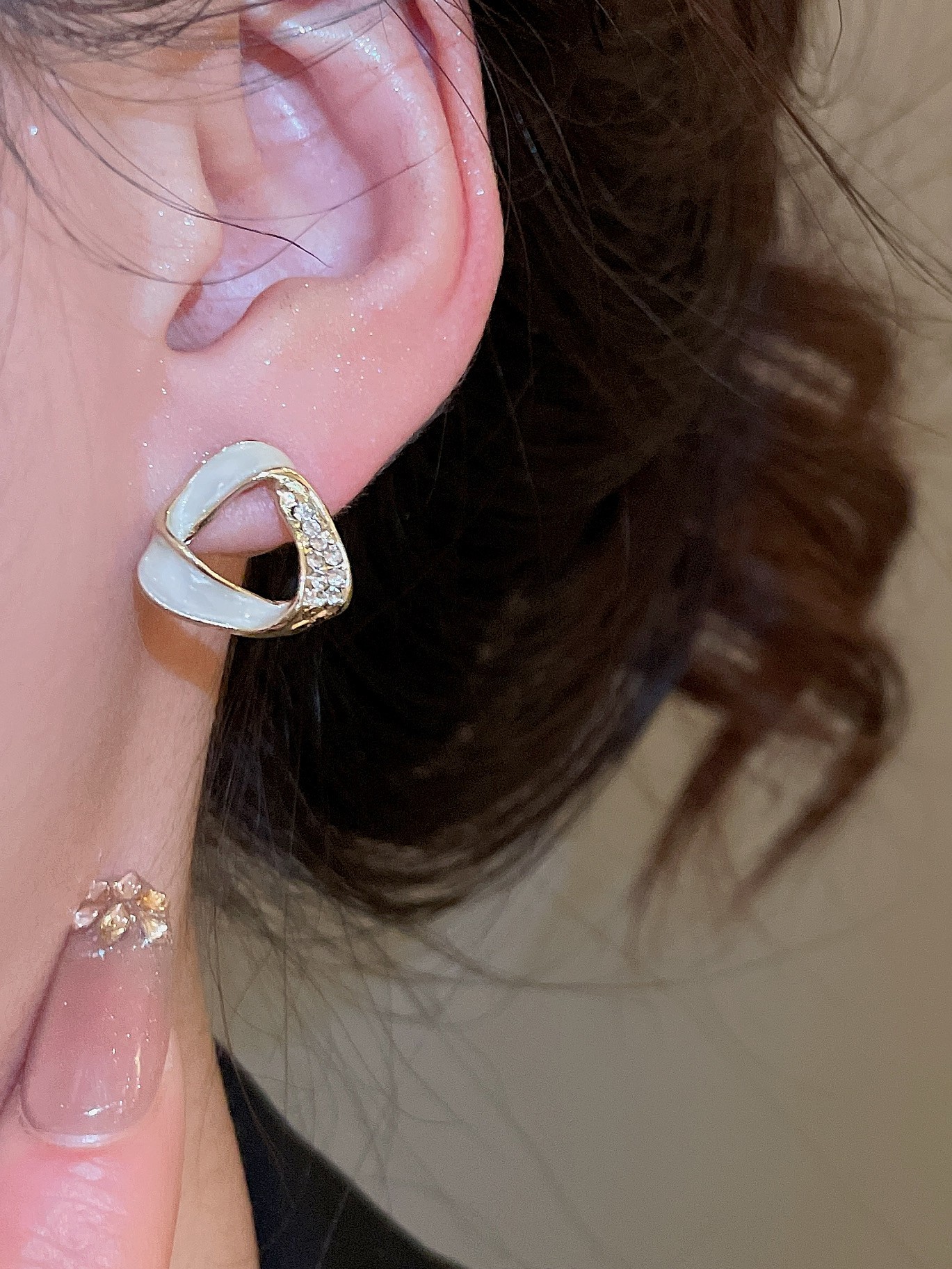 Rhinestone Stud Earrings