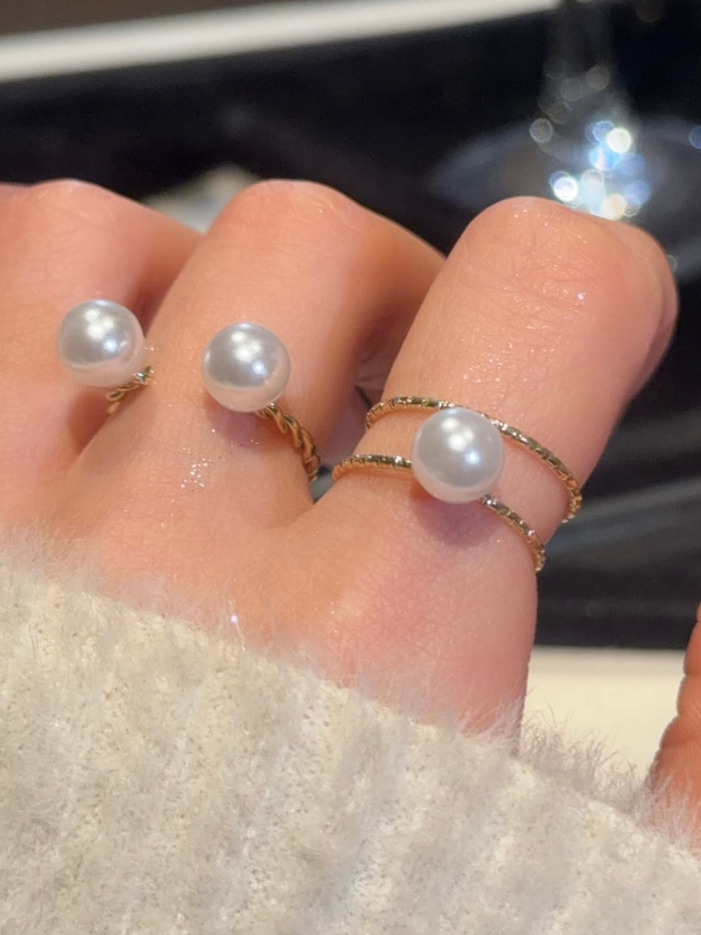 Pearl Ring Set