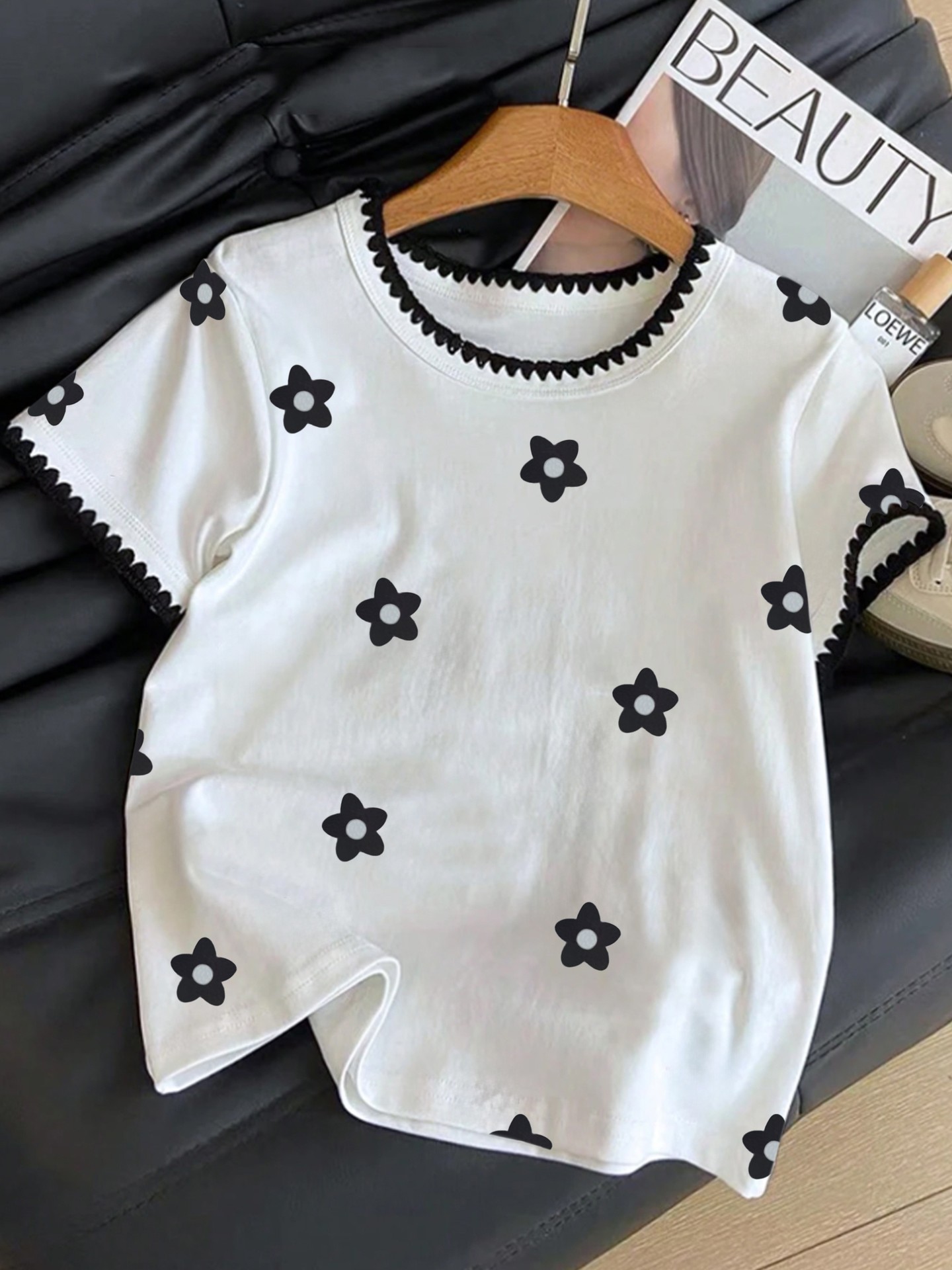 Scallop Edge Pullover T-Shirt