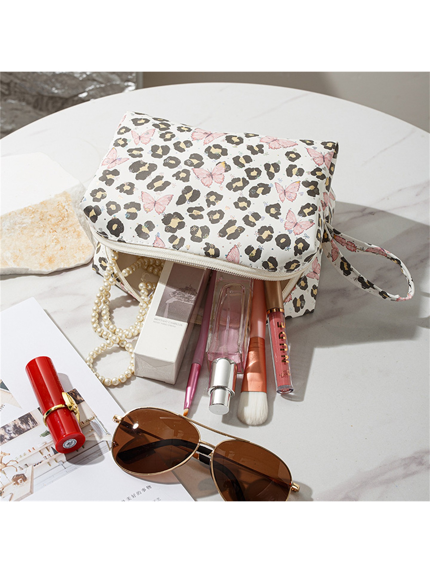 Color Block Makeup Bag