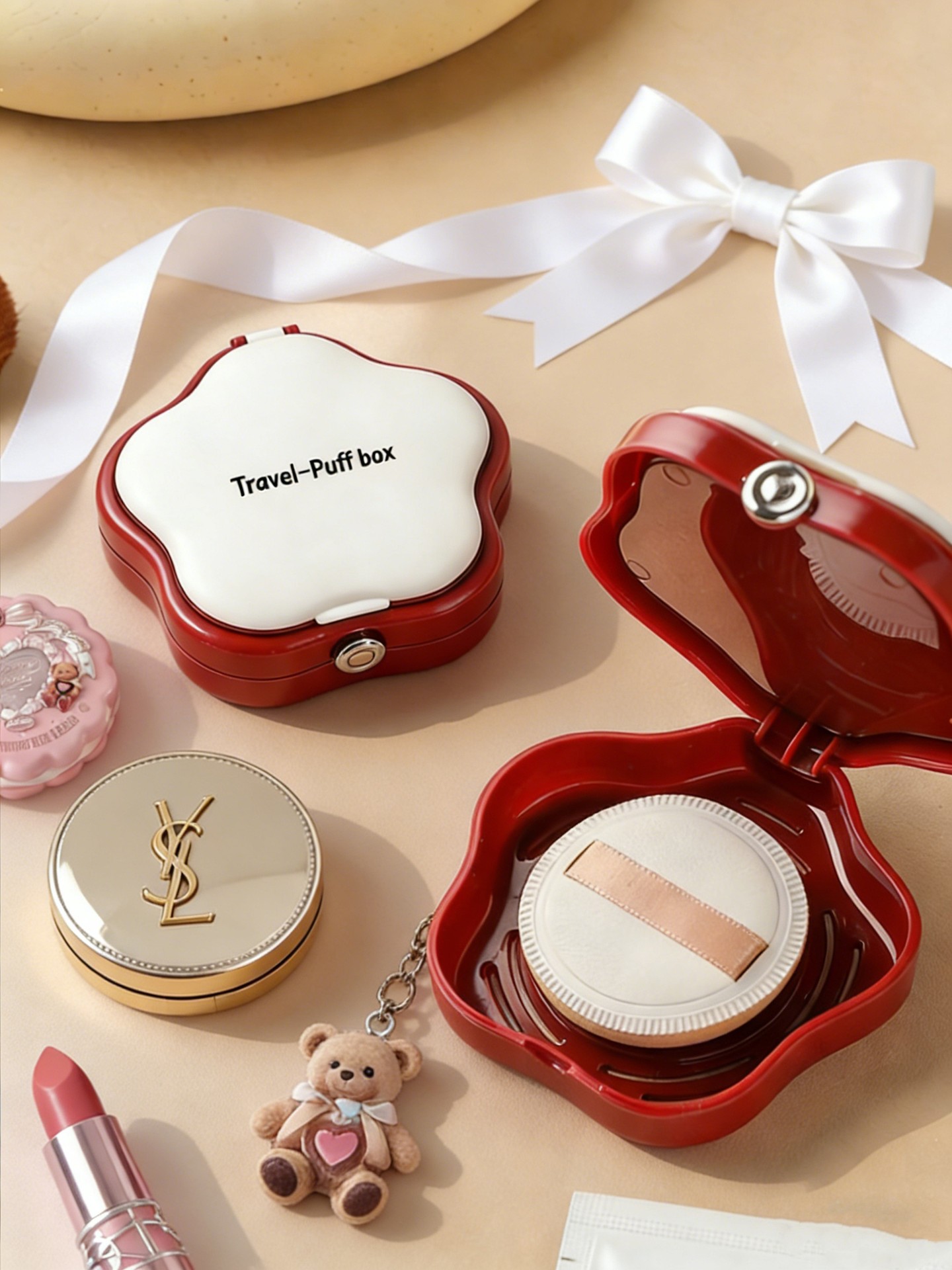 Flower-shaped Makeup Box