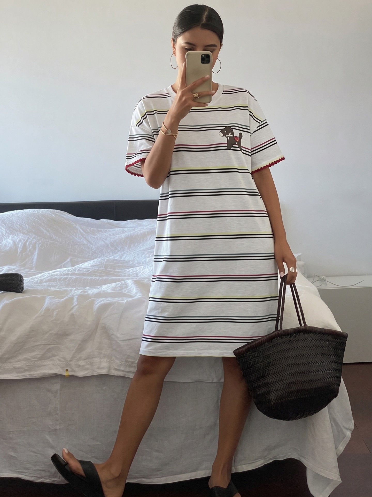 Scallop Edge House Dress