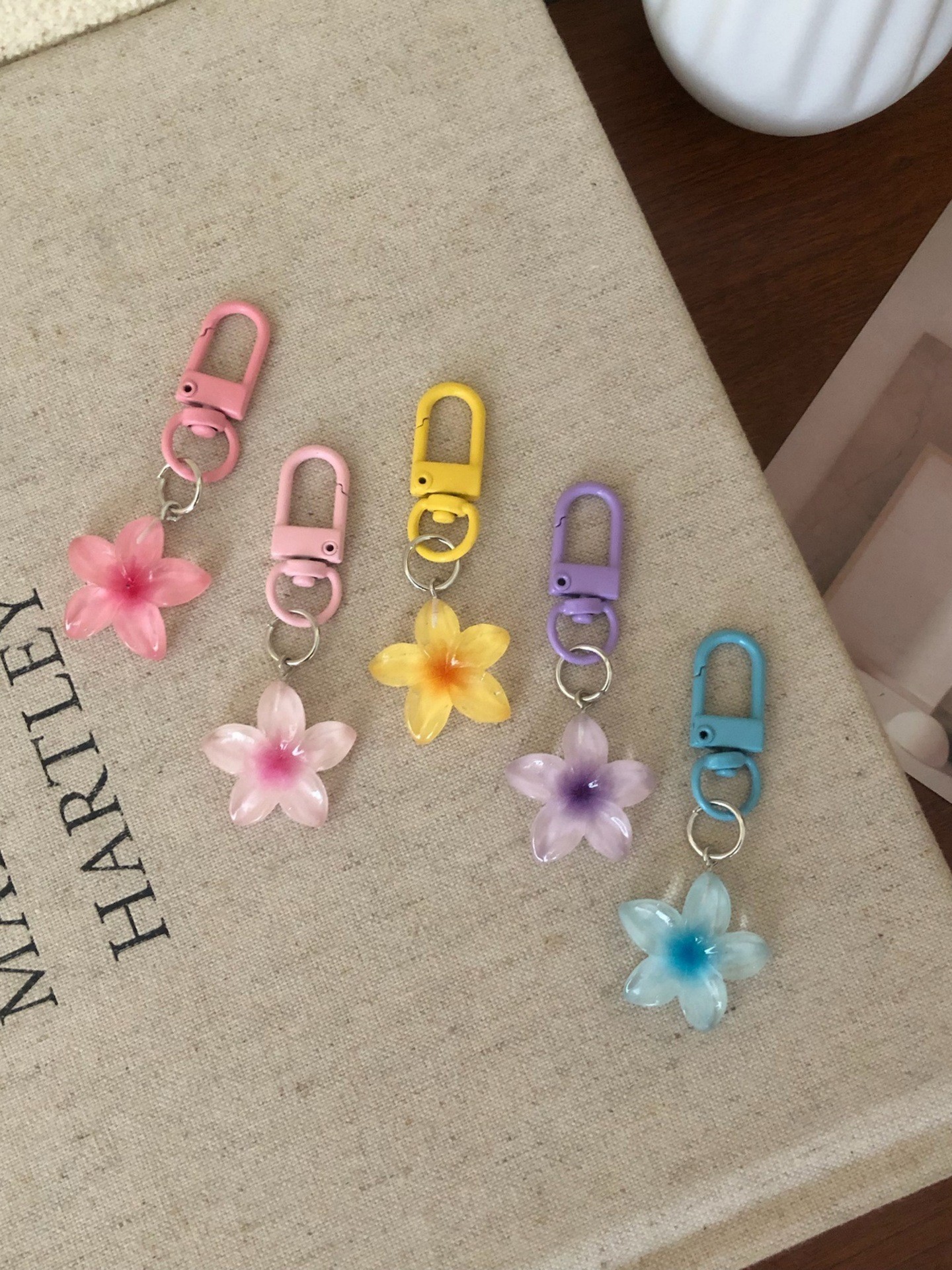 5Pcs Flowers Bag Charm