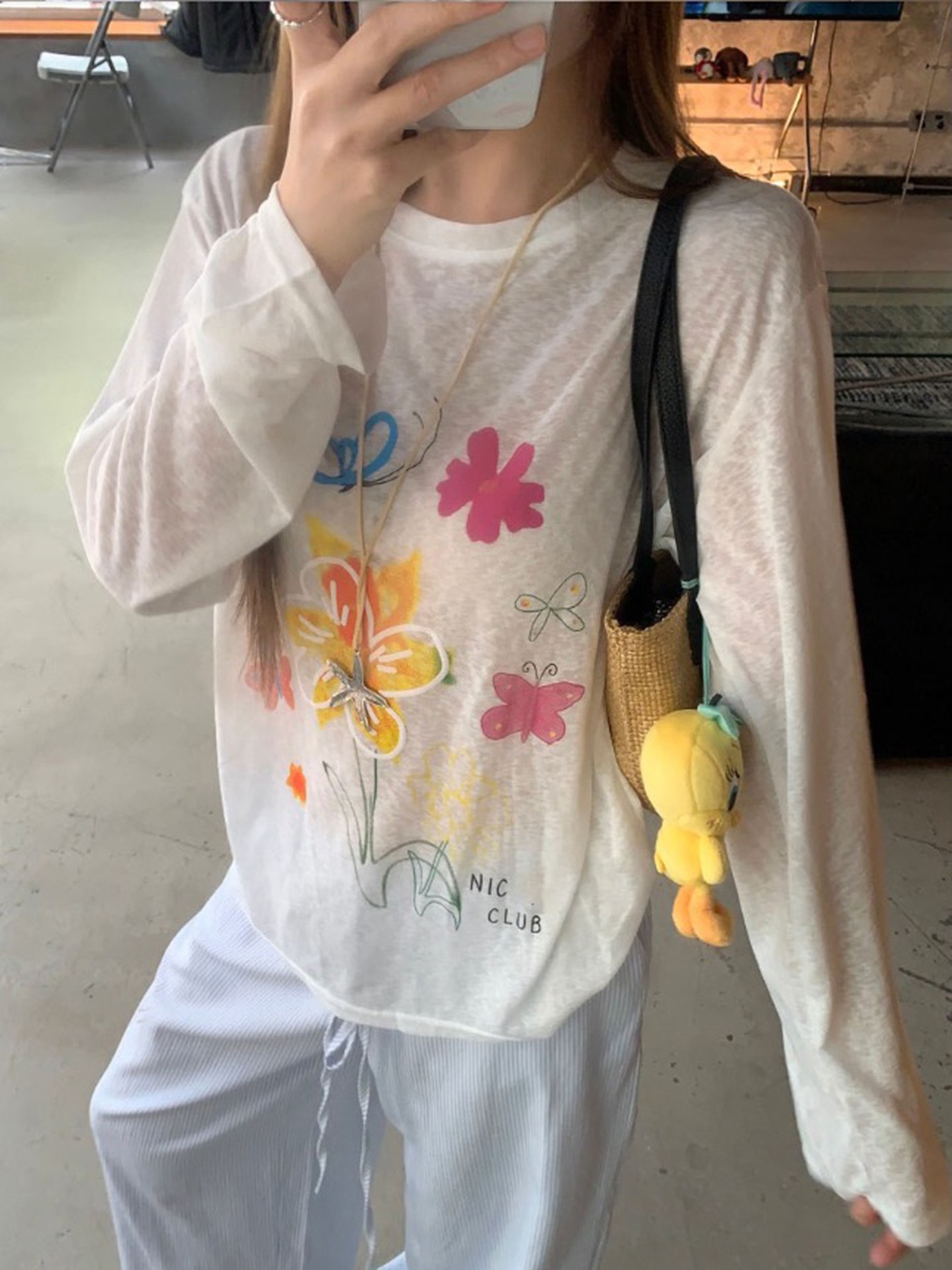 Bubble Print Pullover T-Shirt