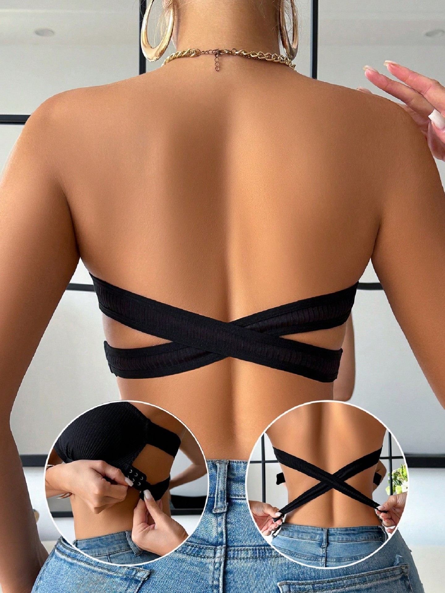 Crossed Bandeau Bra