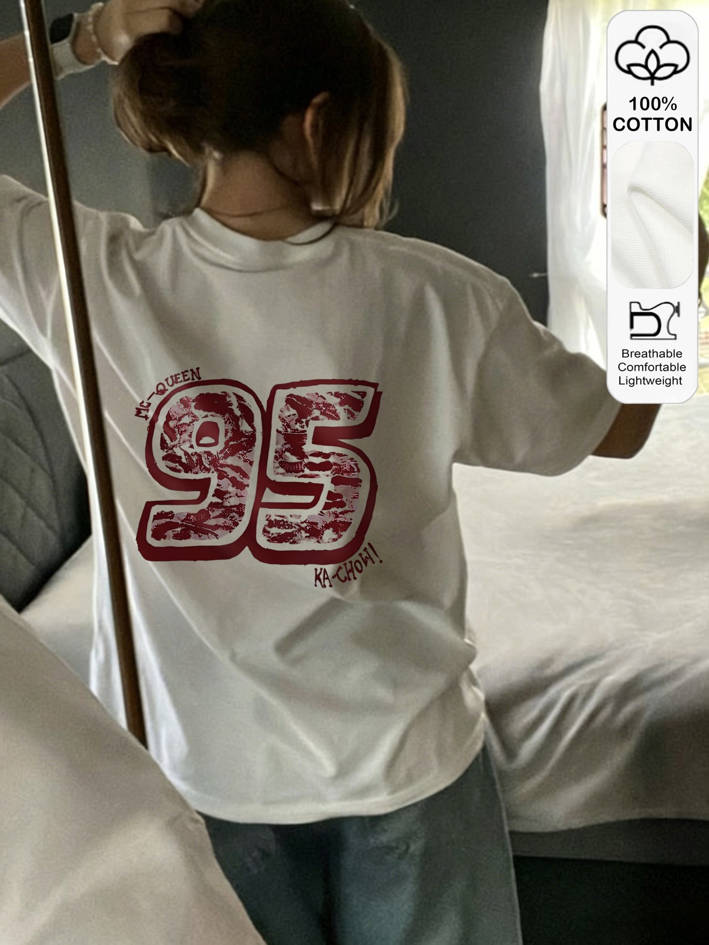 American Vintage Number Print T-Shirt