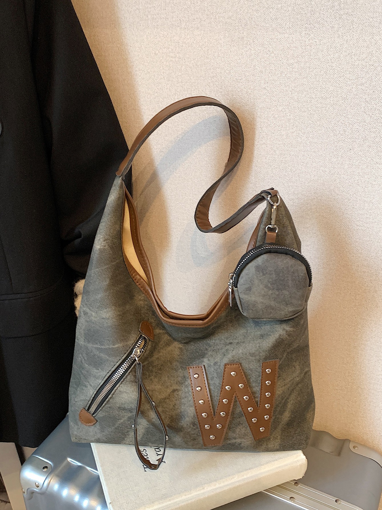 Studded Shoulder Bag