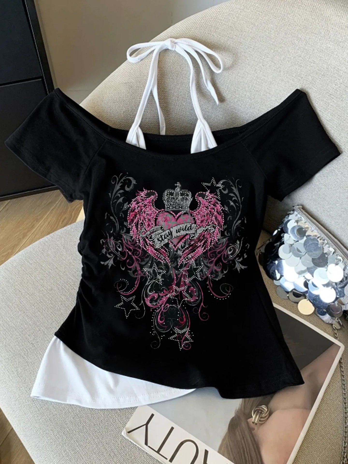 Tie Up Pullover T-Shirt