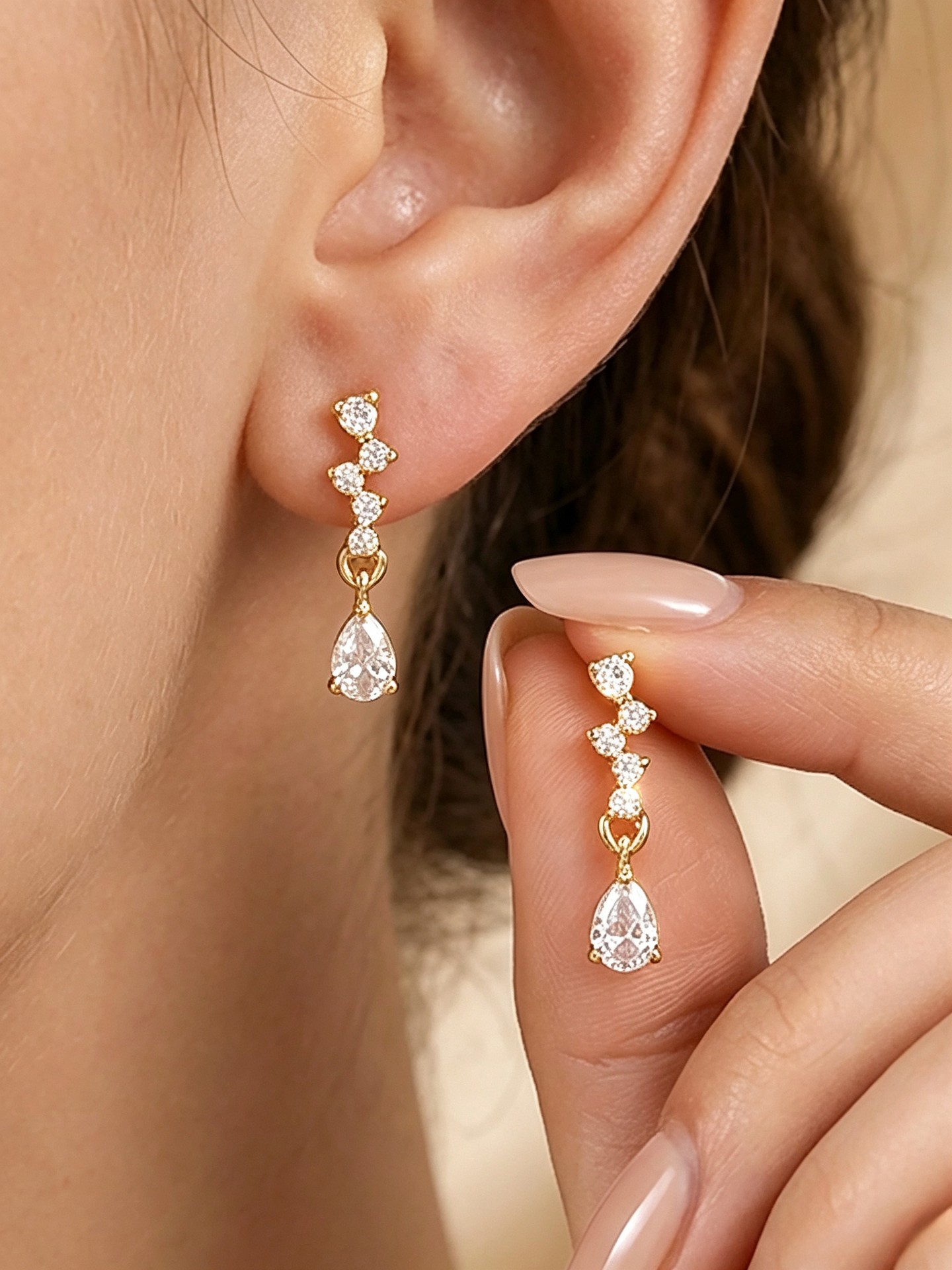Water Drop Stud Earrings