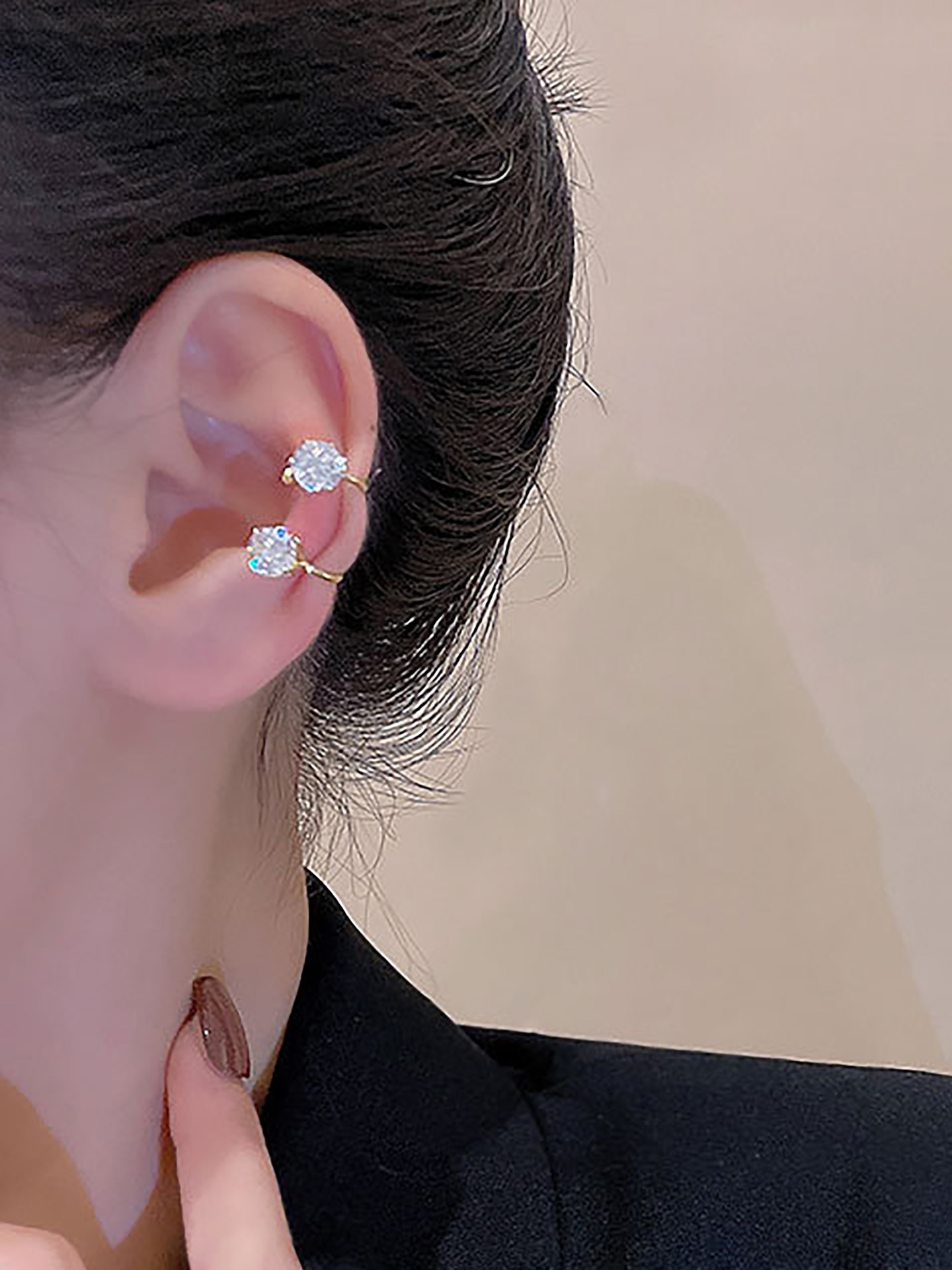 Rhinestone Artificial Jewellery -Ear Cuff
