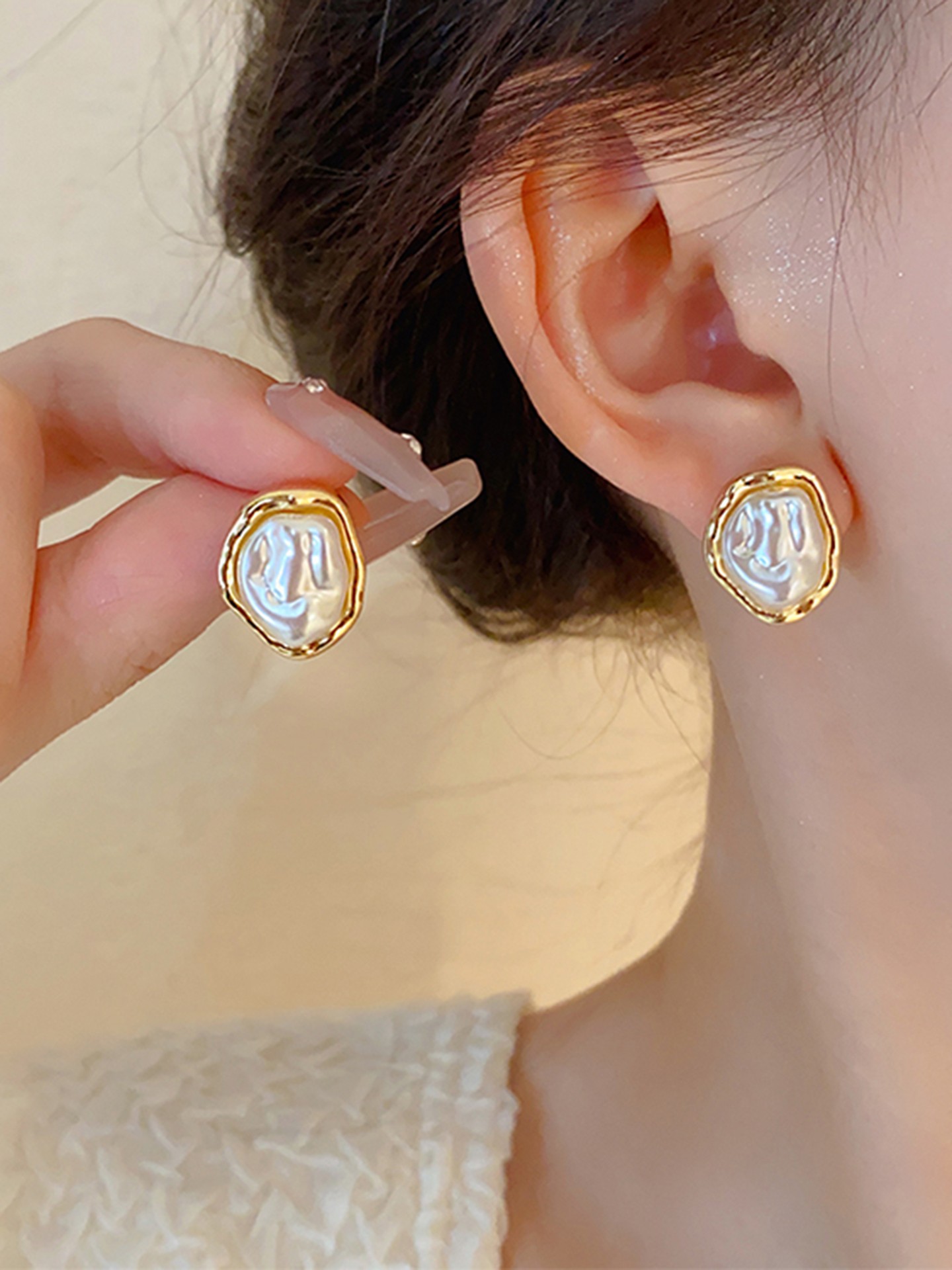 Pearl Stud Earrings