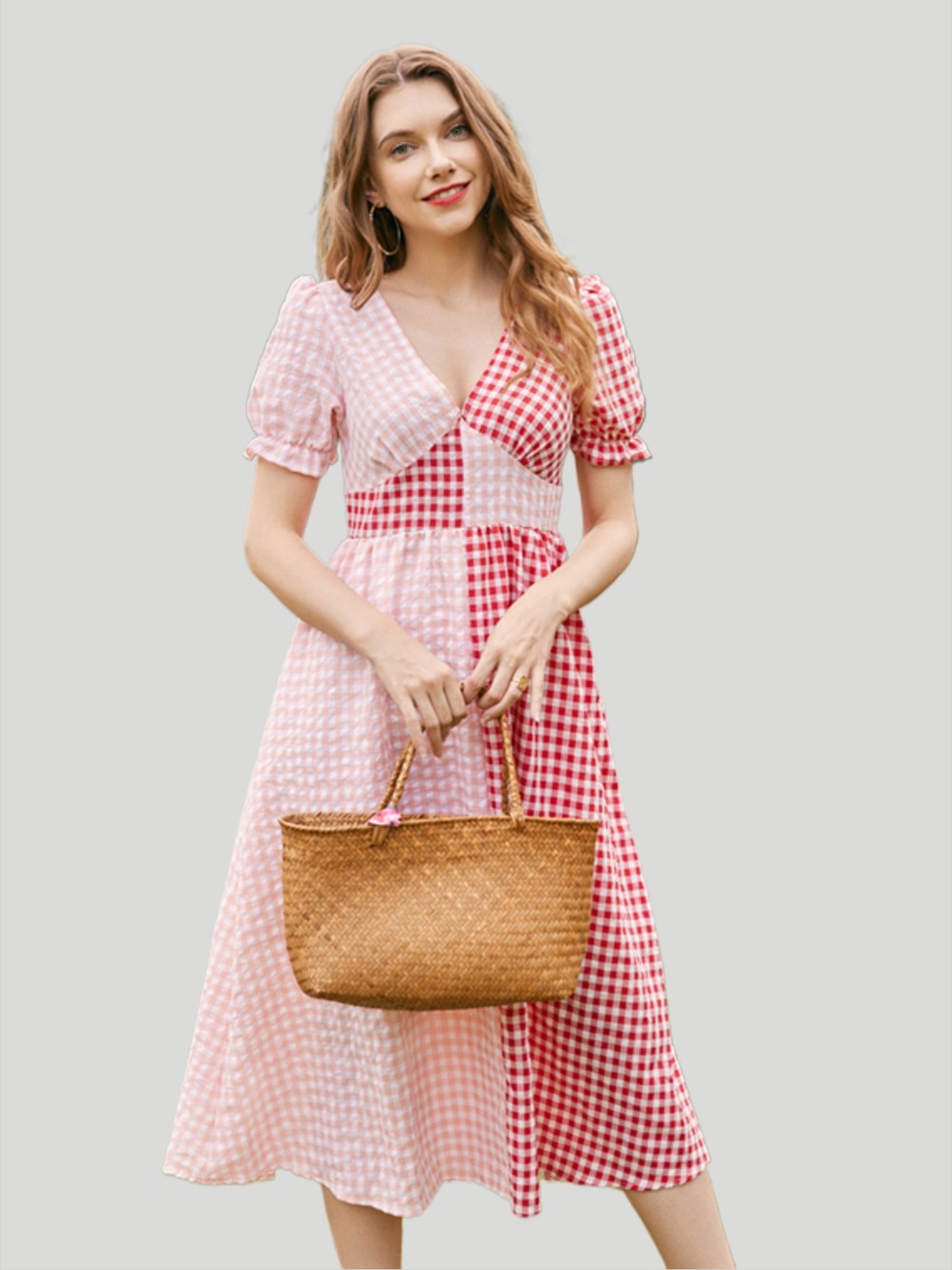 Blocking A-Line Dress