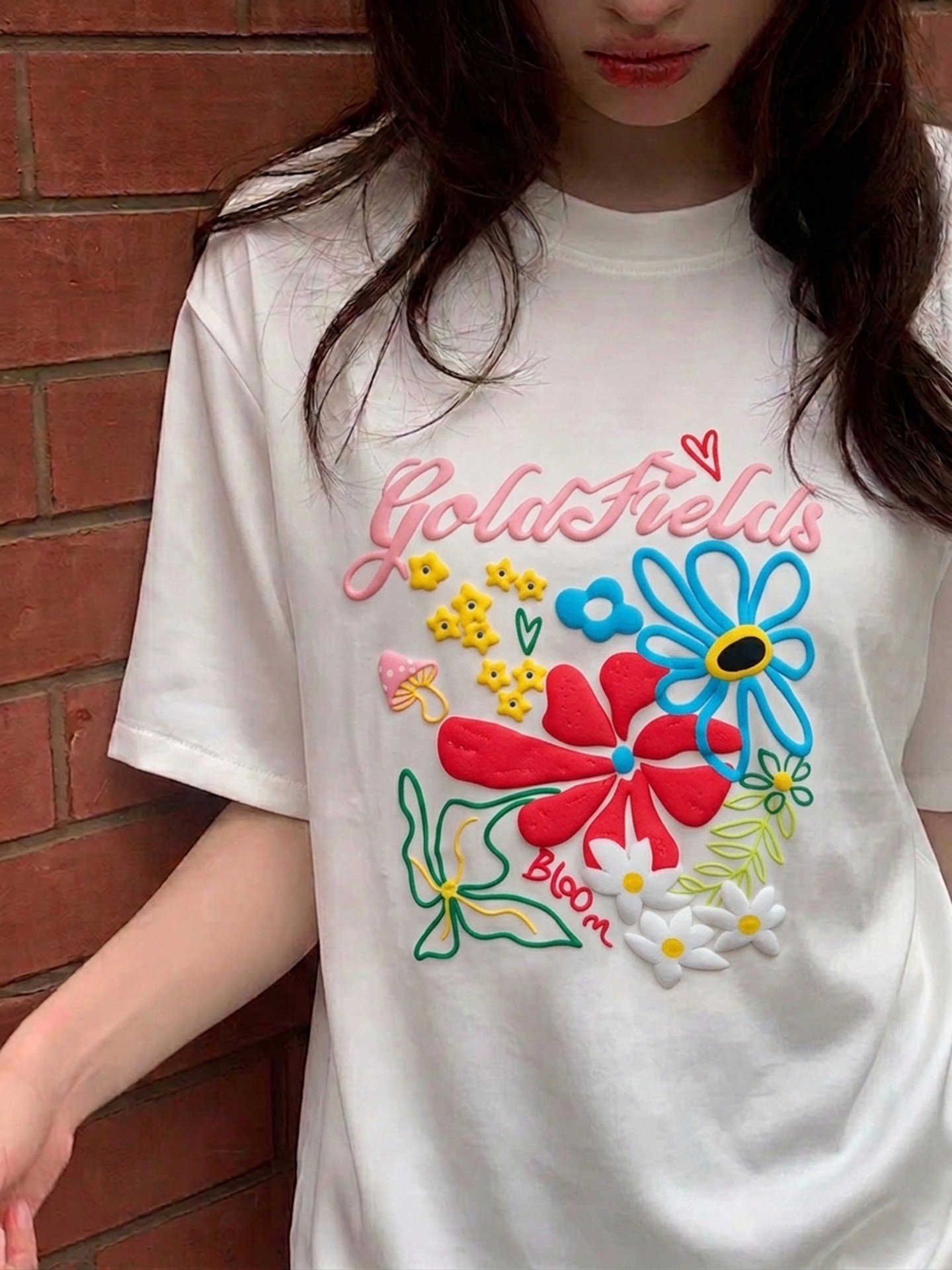 Bubble Print Pullover T-Shirt