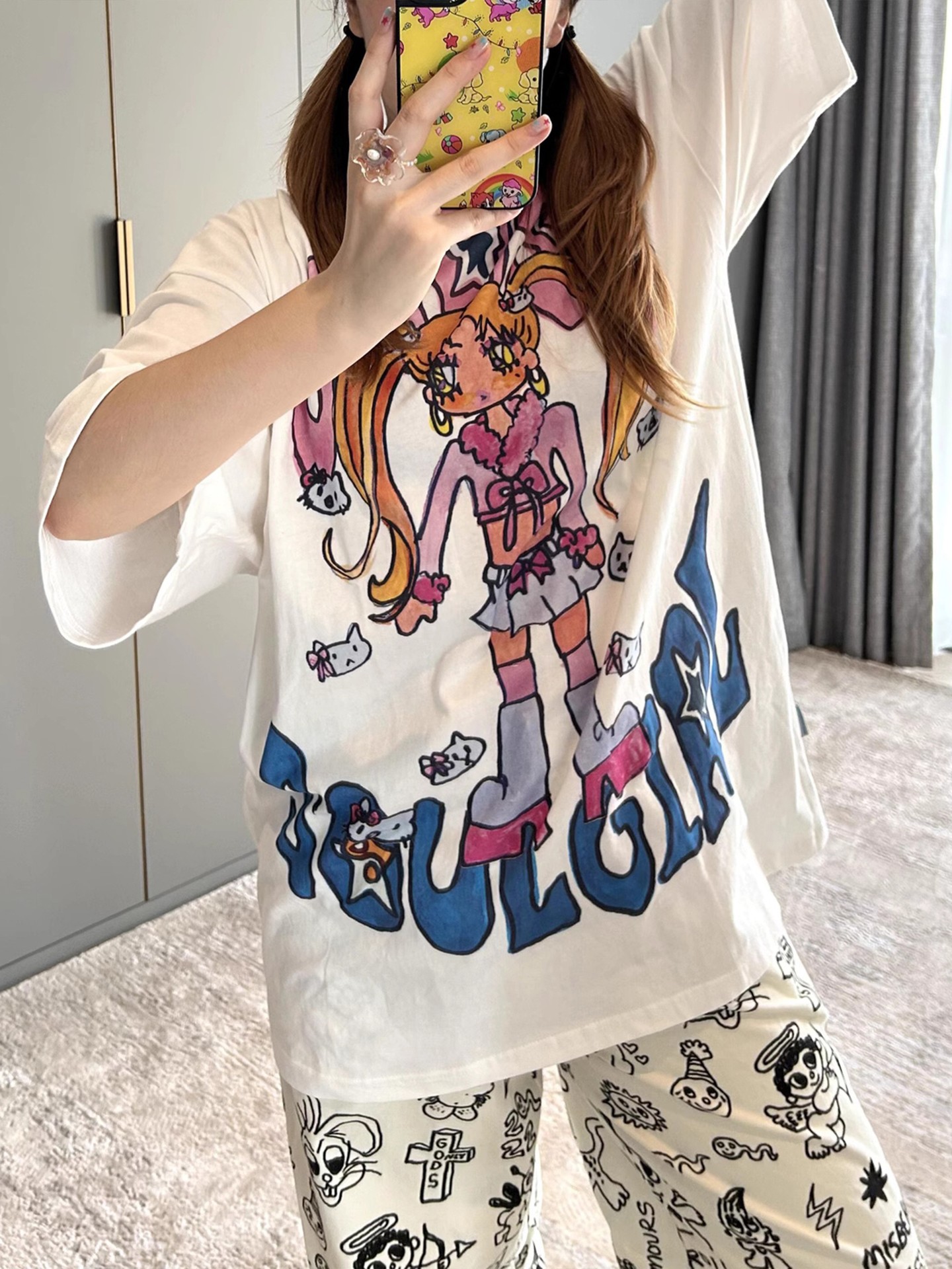 100% Cotton Printed Pullover T-Shirt