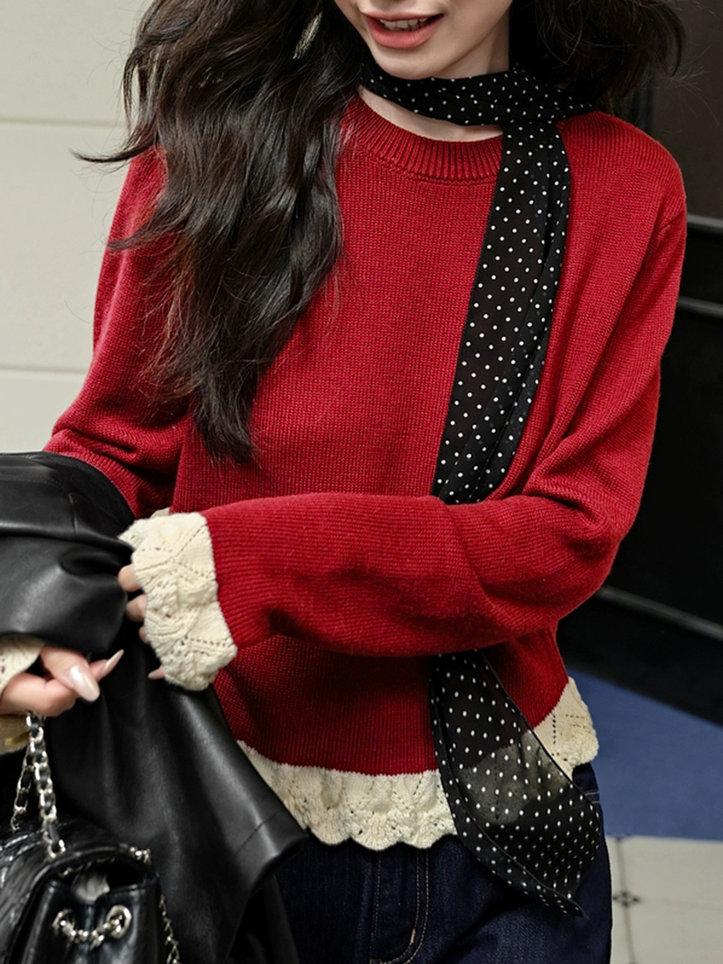 Crochet Knit Pullover