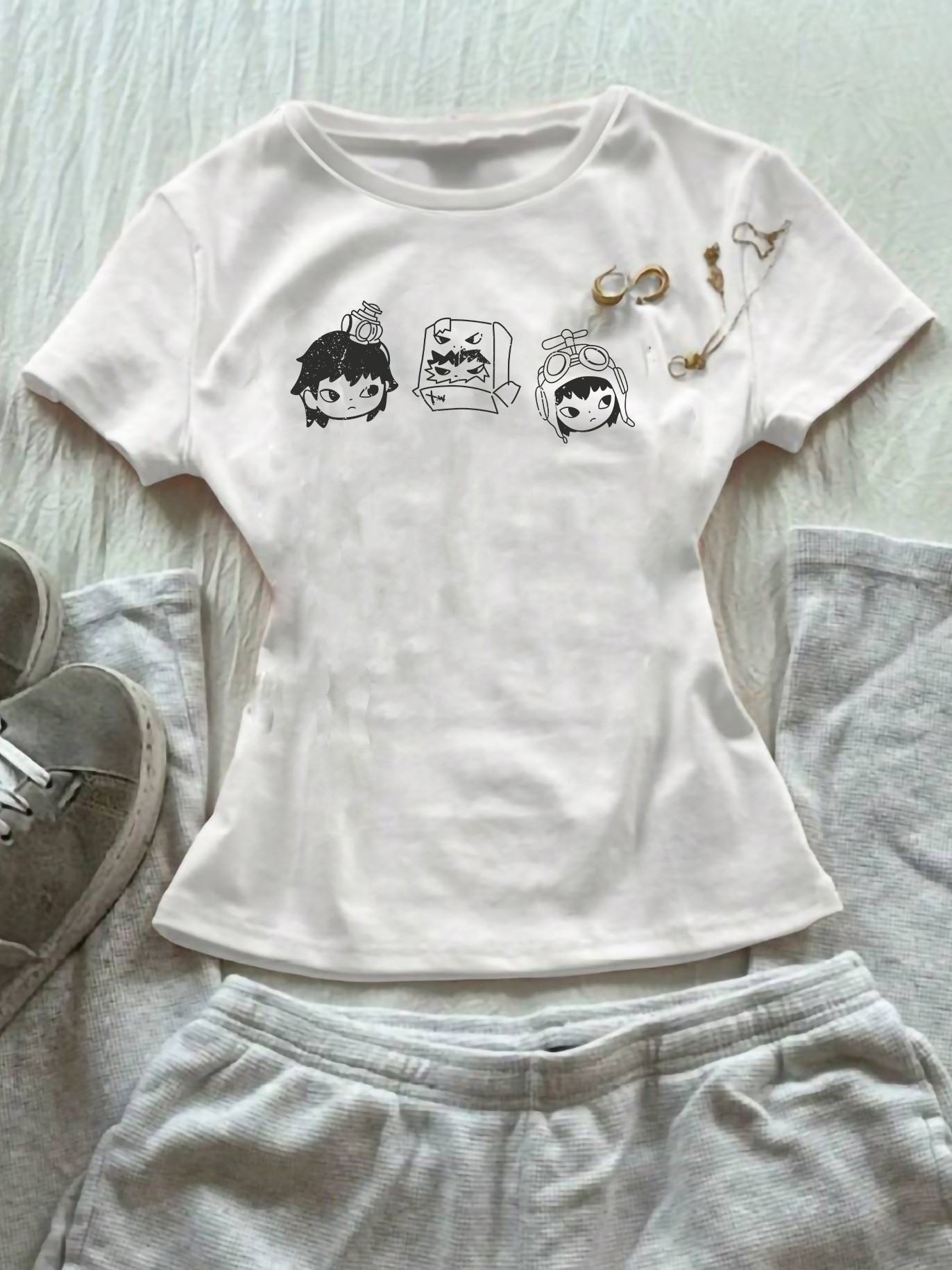 Cute Print Pullover T-Shirt