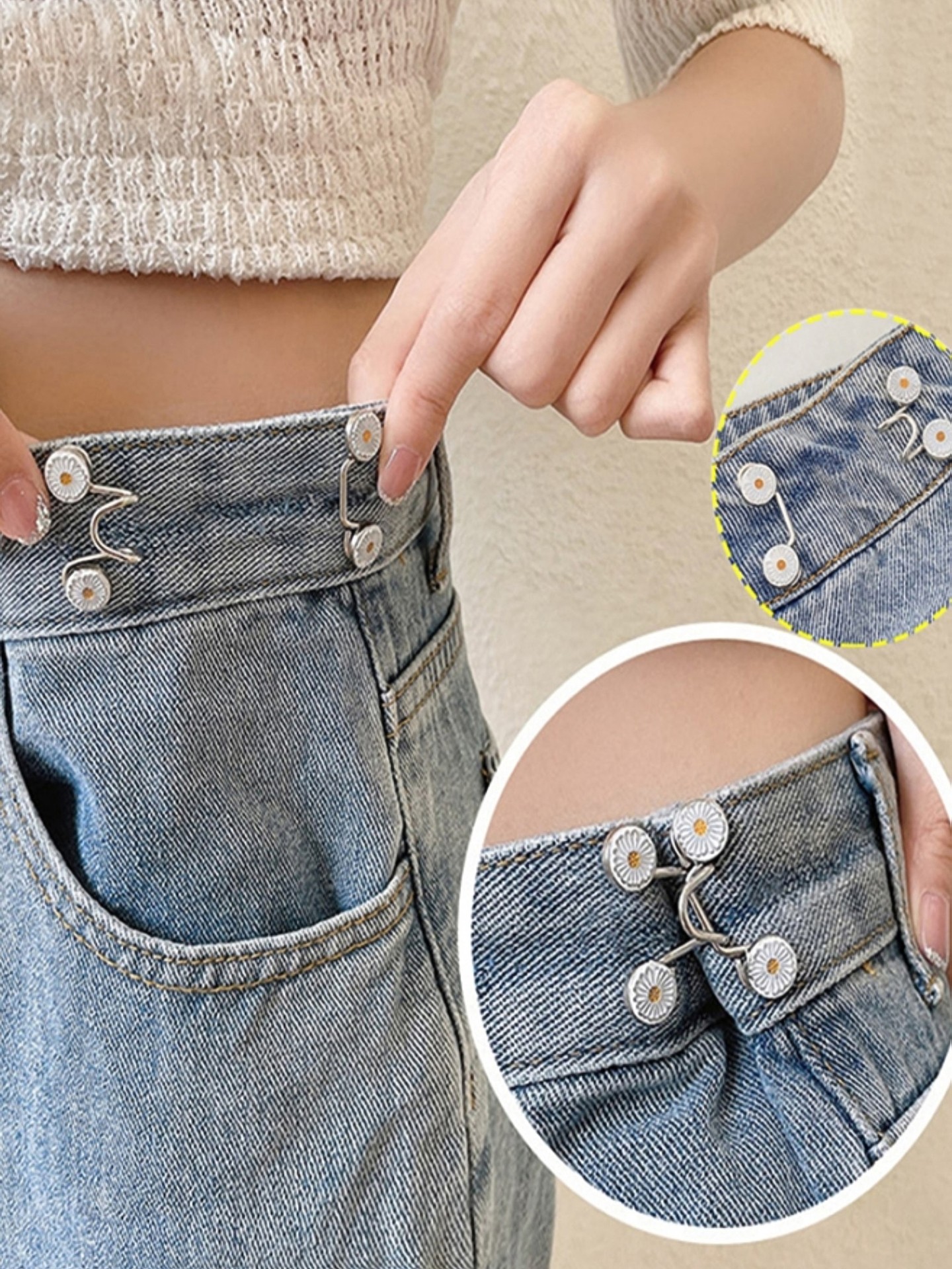 1pair Flowers Clothing adjuster