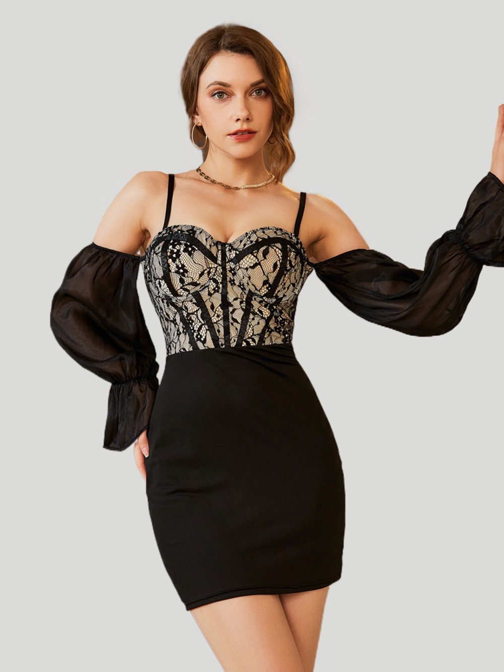 Blocking Bodycon Dress