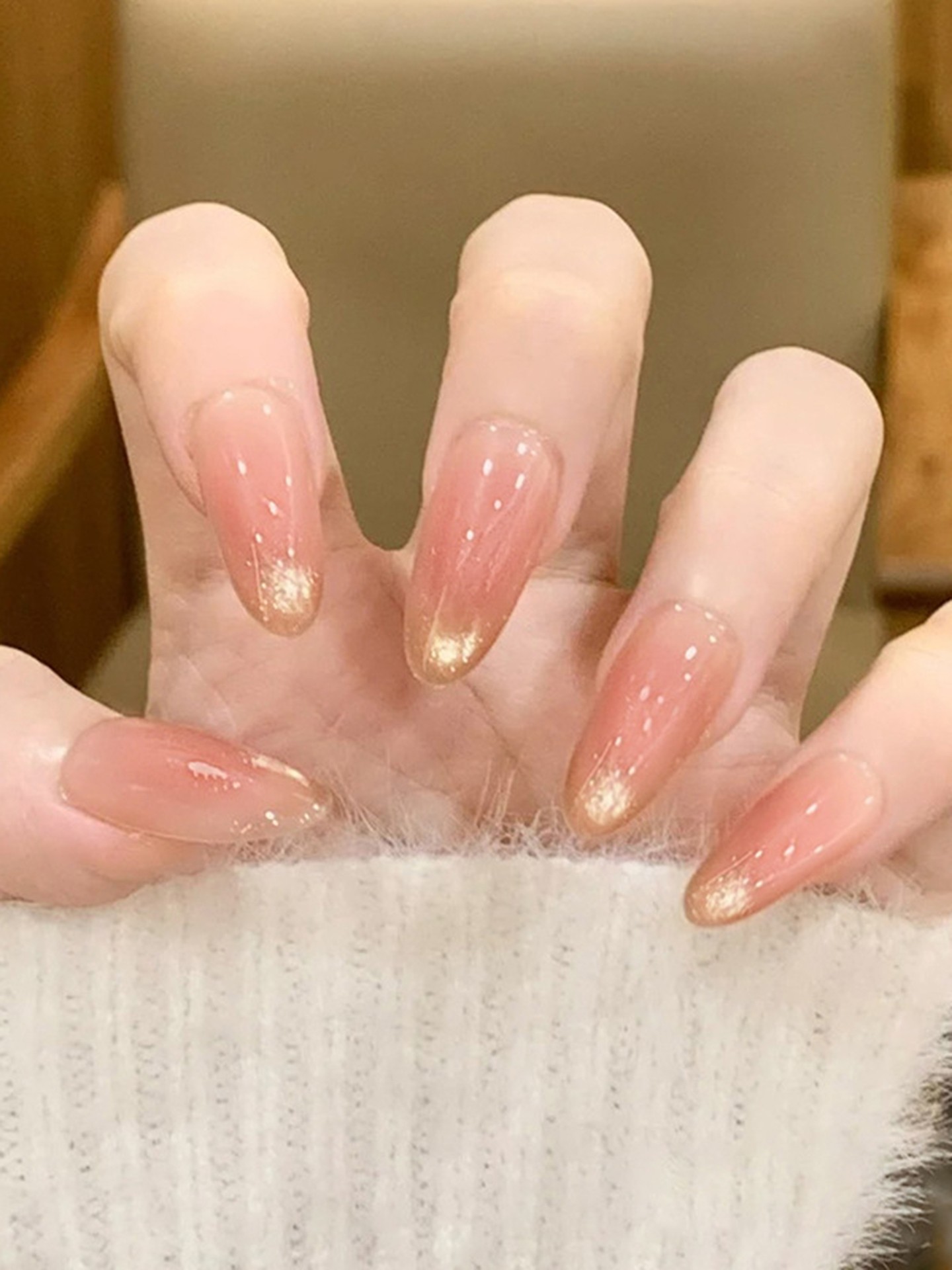 Glitter&Cat-eye Artificial Nails