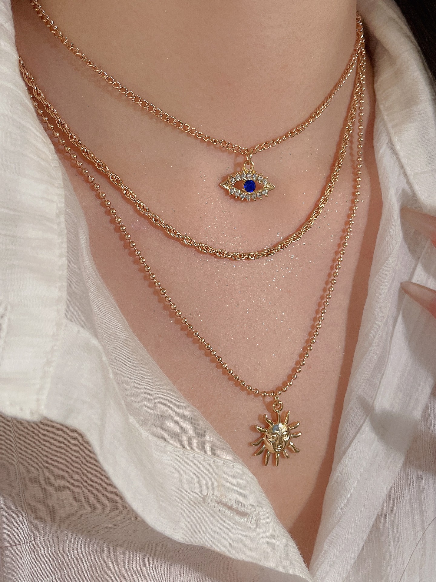 Eyes Artificial Jewellery - Multi-Layer Necklace