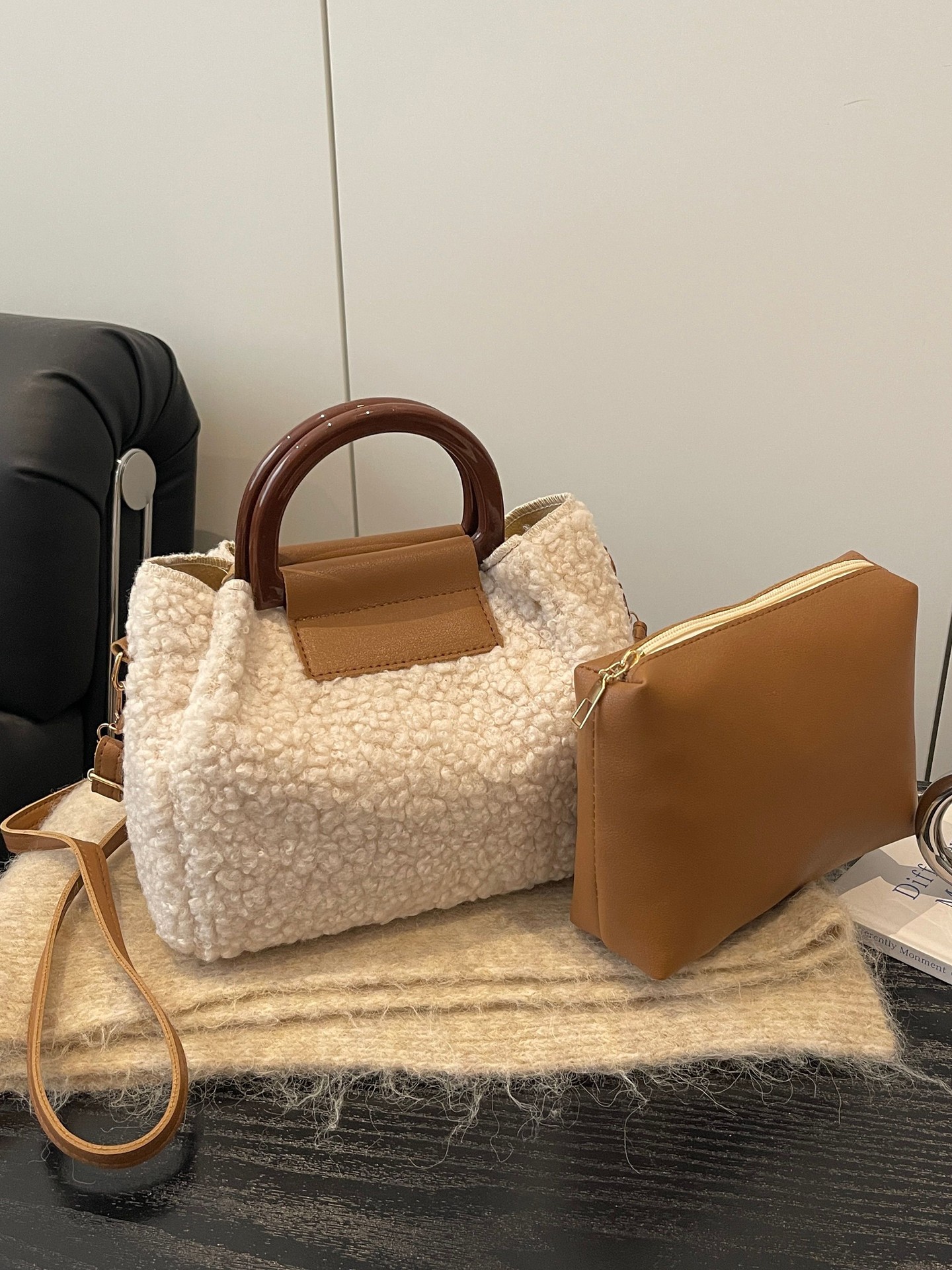 Patchwork Top Handle Bags