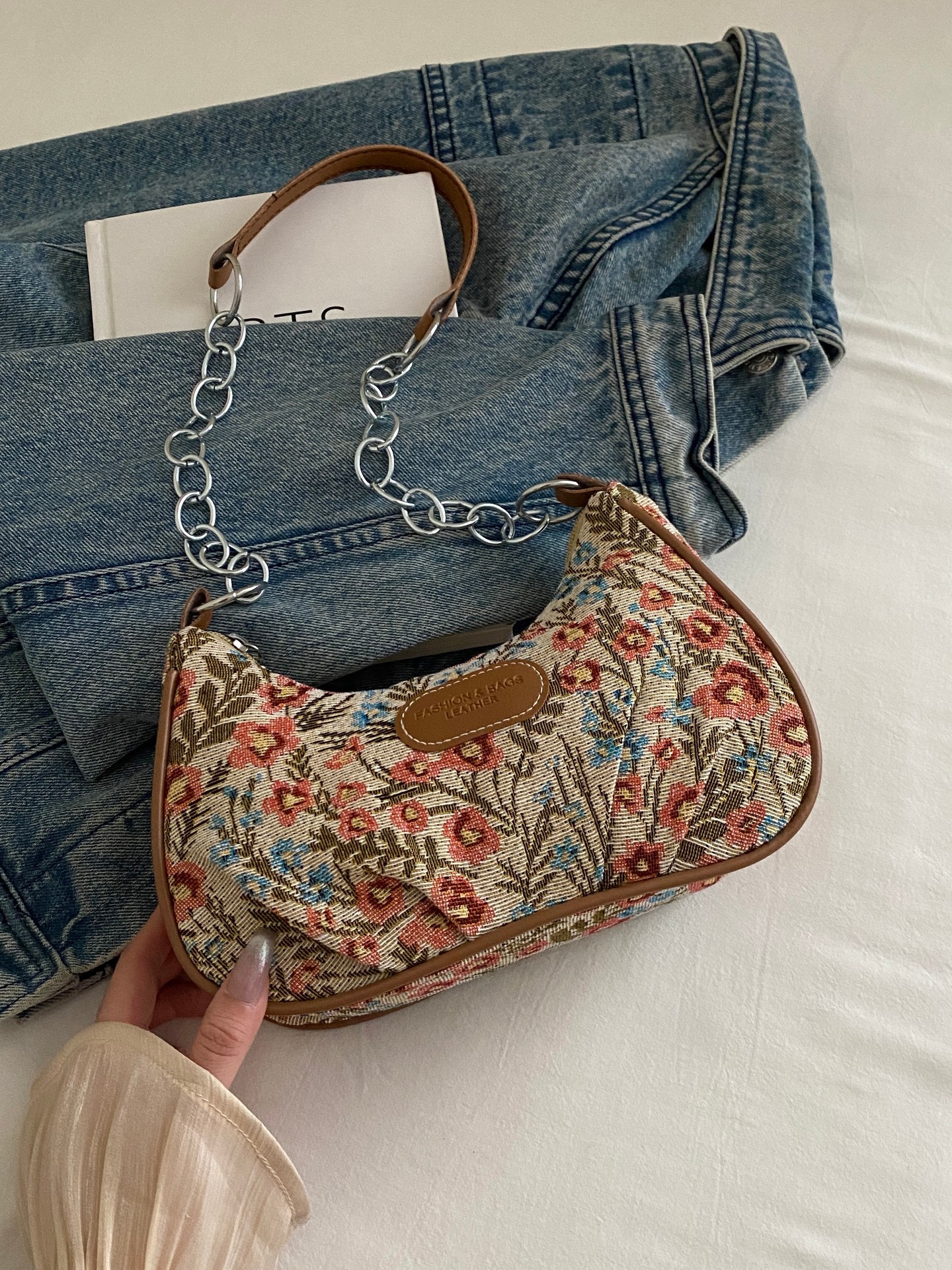 Patched Shoulder Bag