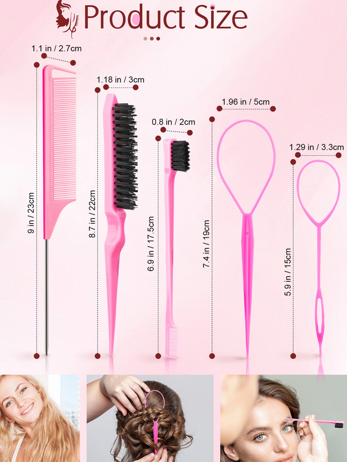 5pcs Muti- Function Hair Style Tool Set