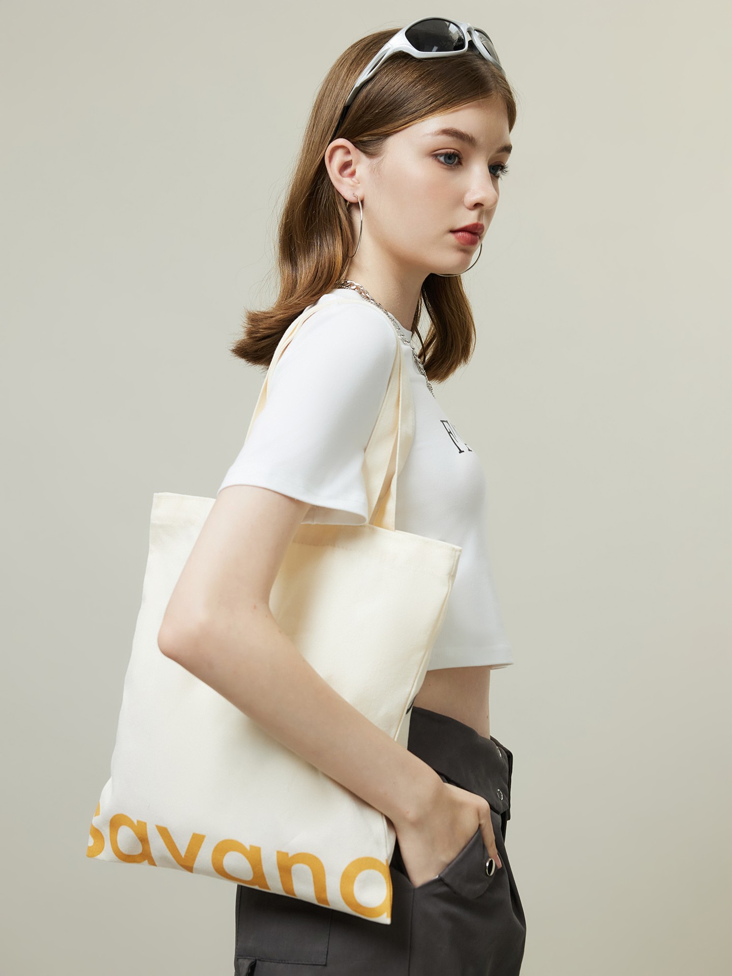 Solid Bucket Shoulder Bag