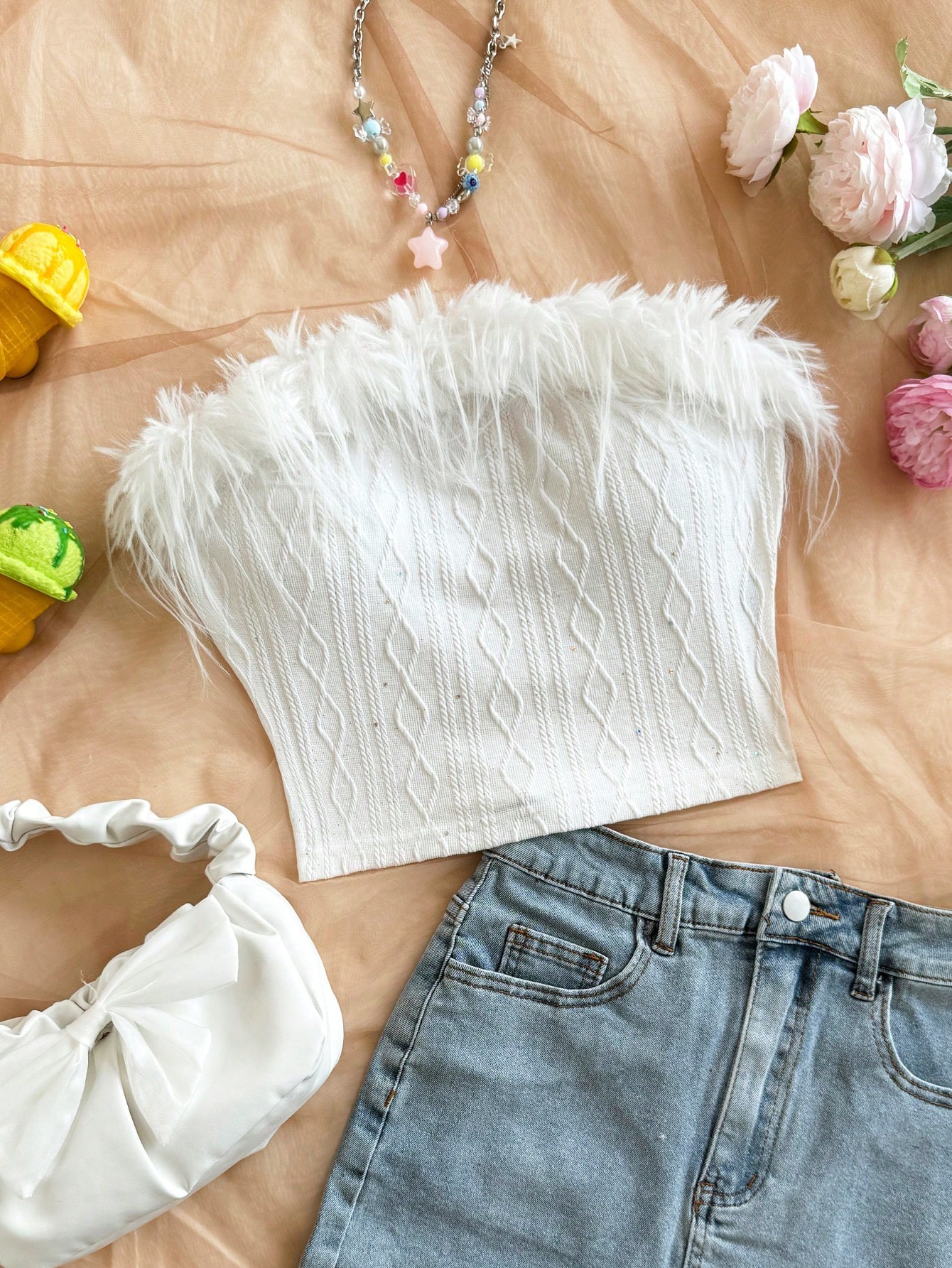 Feather Tube Top
