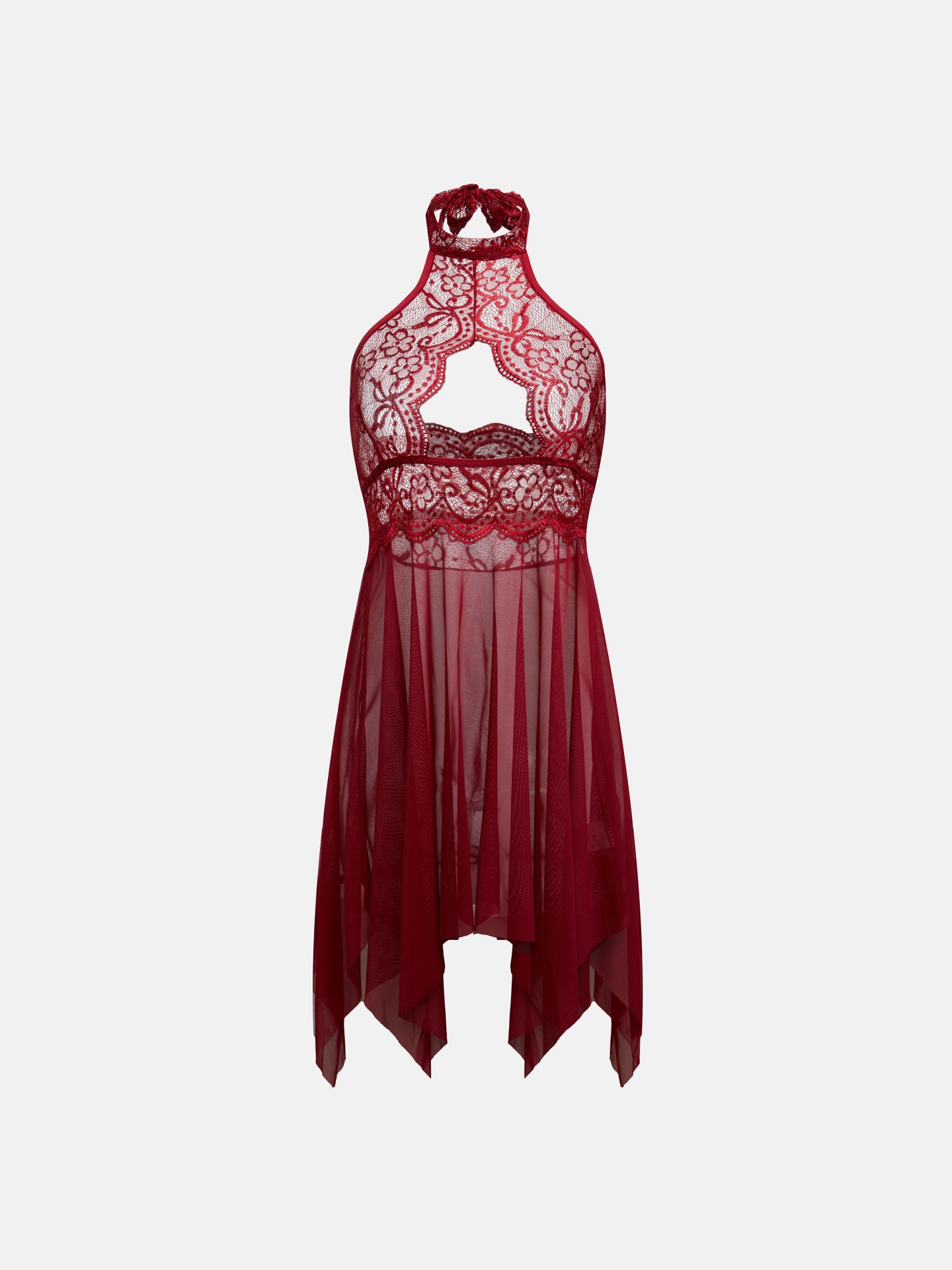 Halter Neck Lace Babydoll