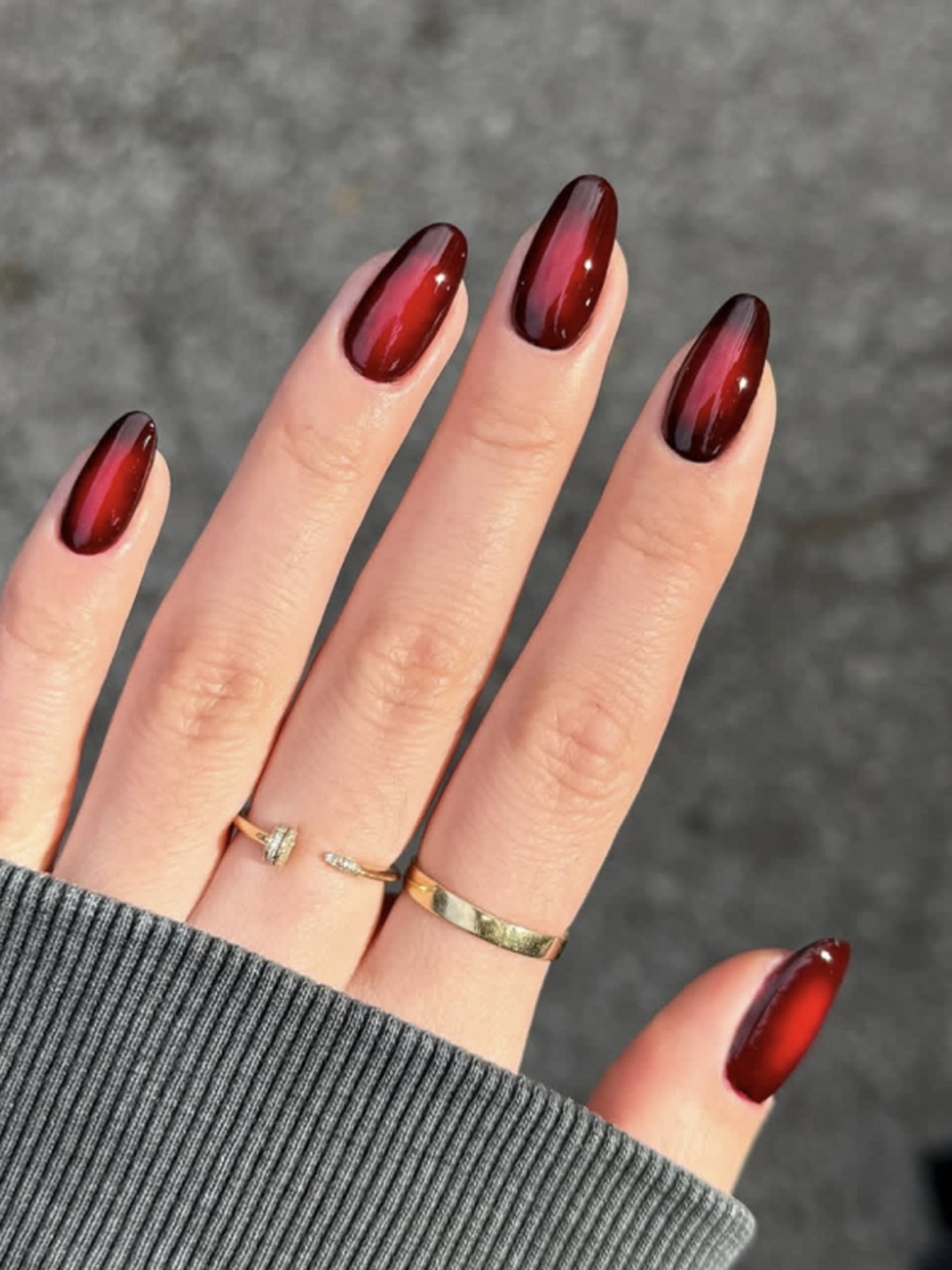 Cat-eye Gradient Artificial Nails
