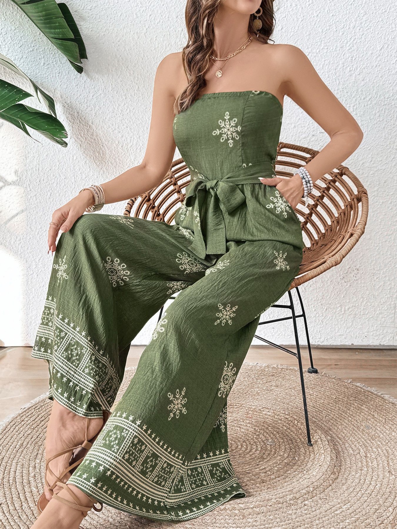 Beachwear Printed Jumpsuit