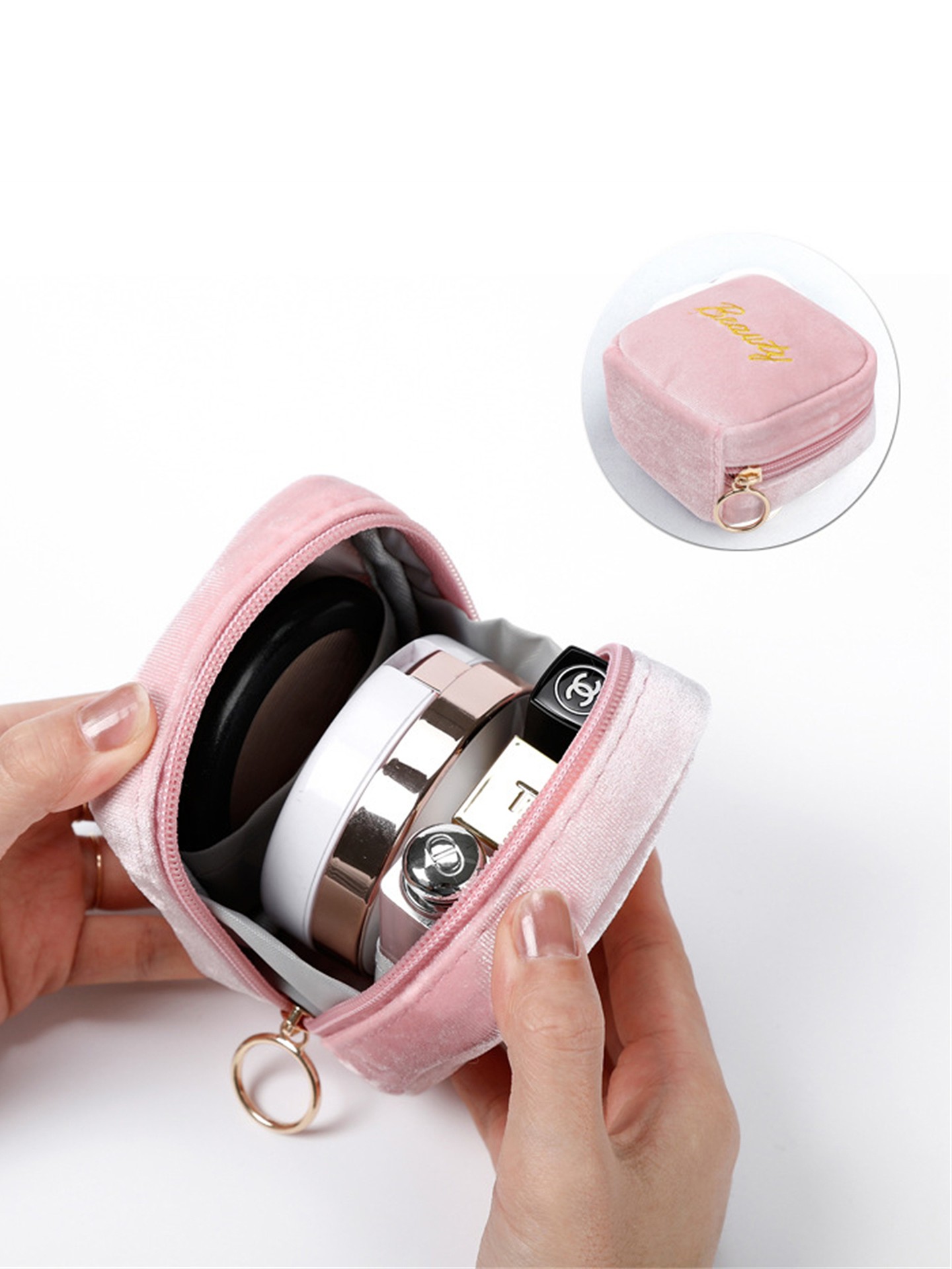 Embroidered Lipstick Bag