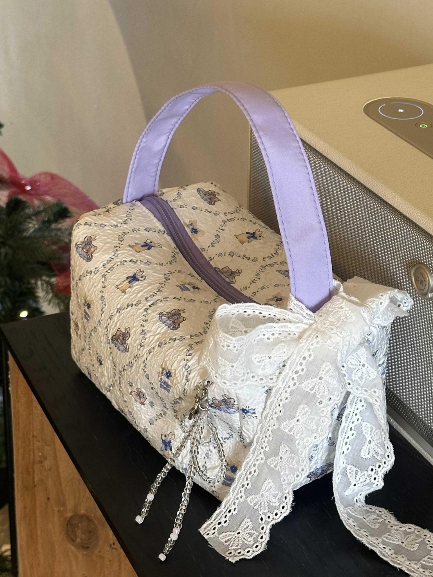 Contrast Makeup Bag without Lace tape