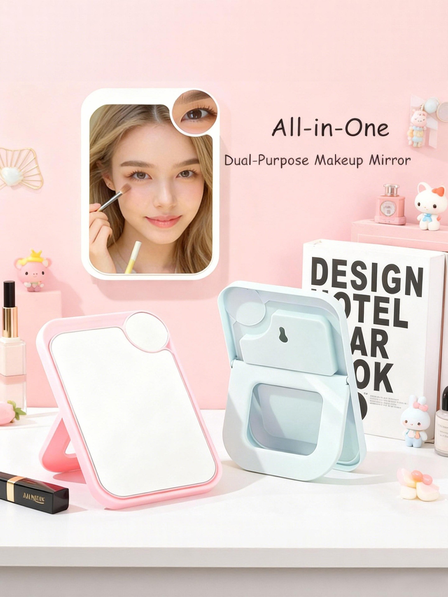 Muti- Function Makeup Mirror With Magnifying Glass
