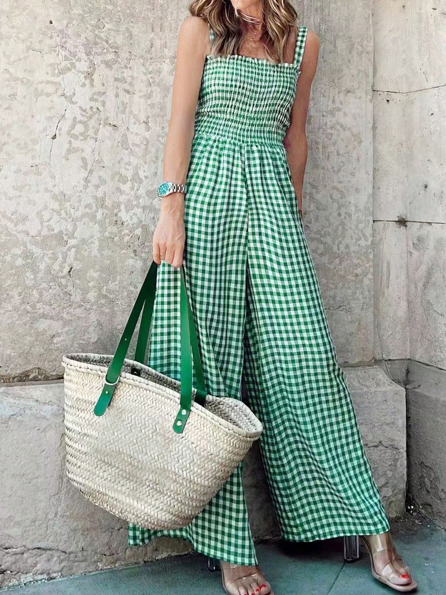 Smocked Jumpsuit