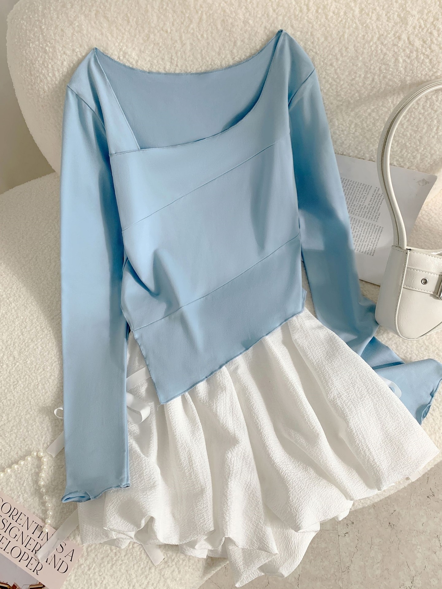 Pintuck Seam Pullover T-Shirt