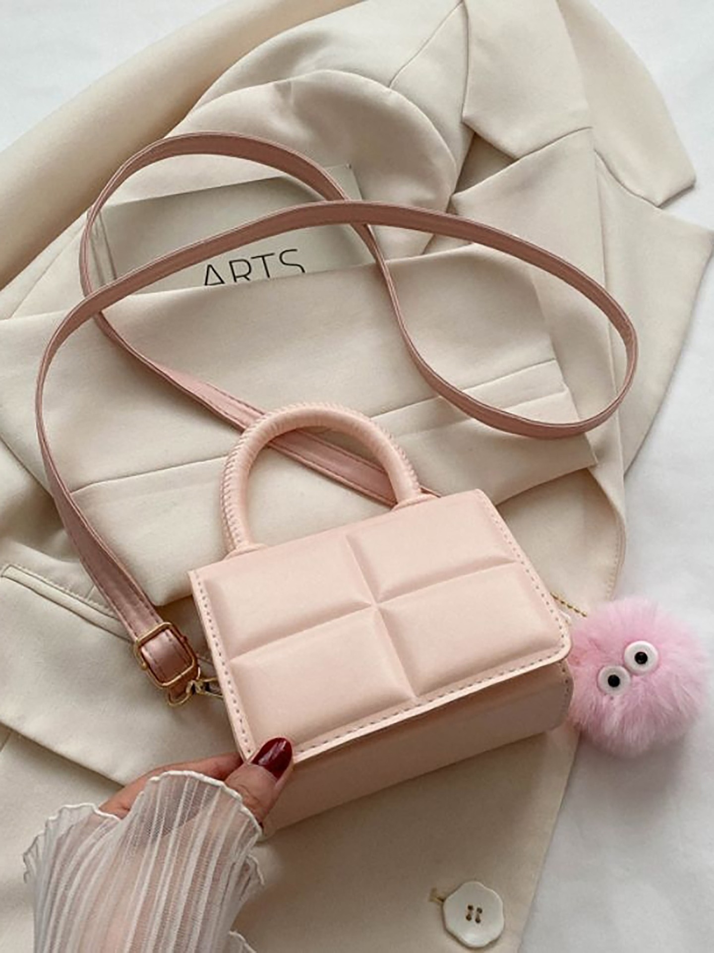 Decorative Stitch Crossbody Bag
