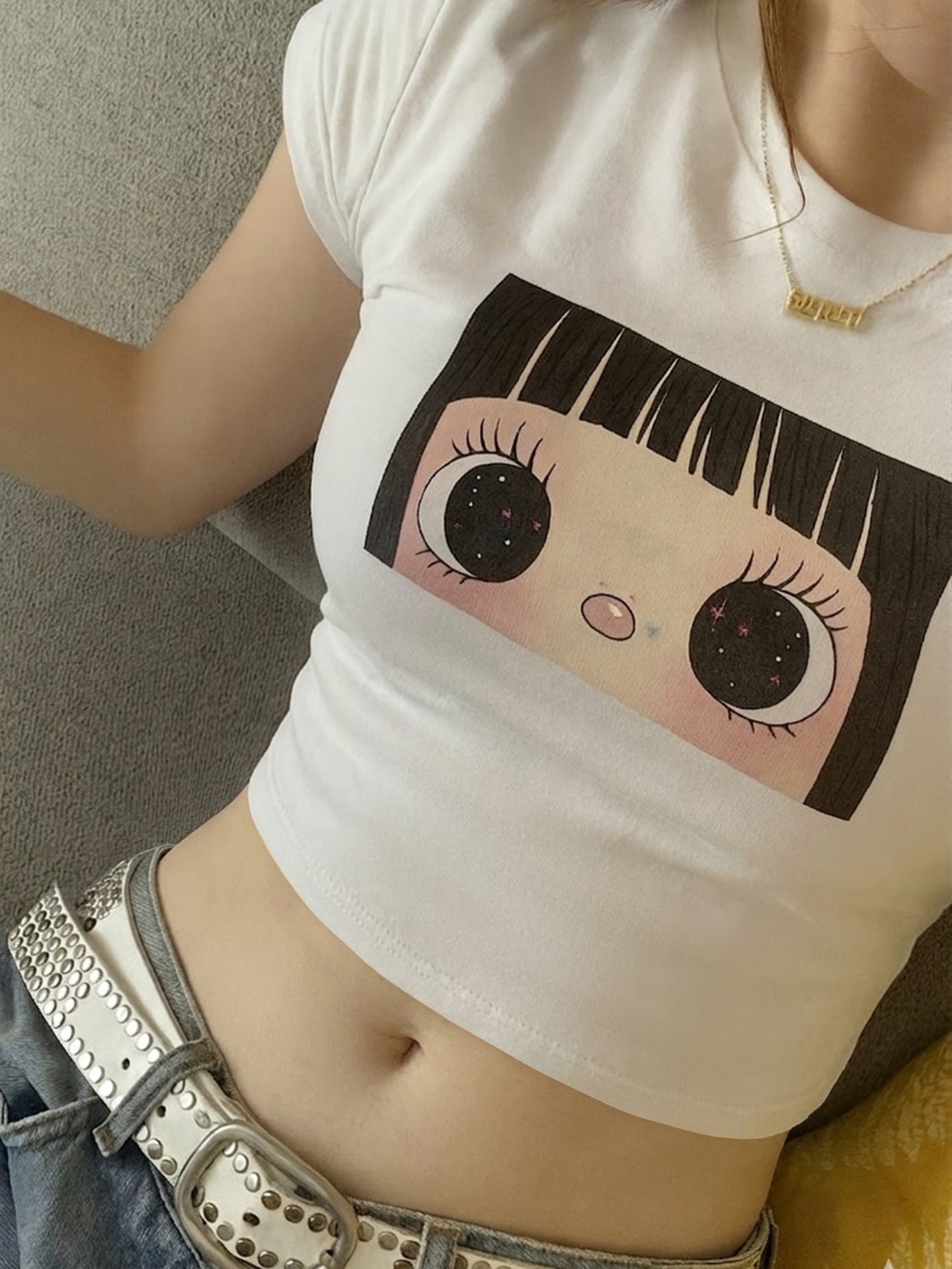 Y2K Cartoon Crop T-Shirt