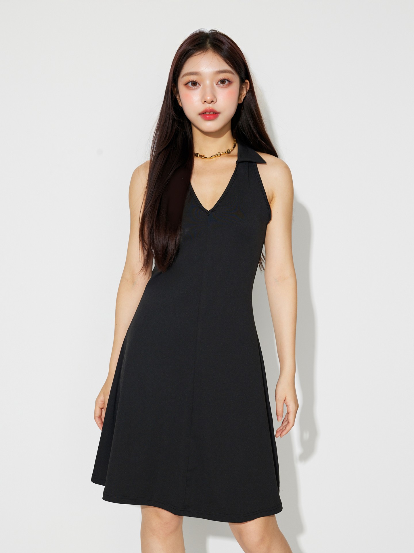 Draped A-Line Dress