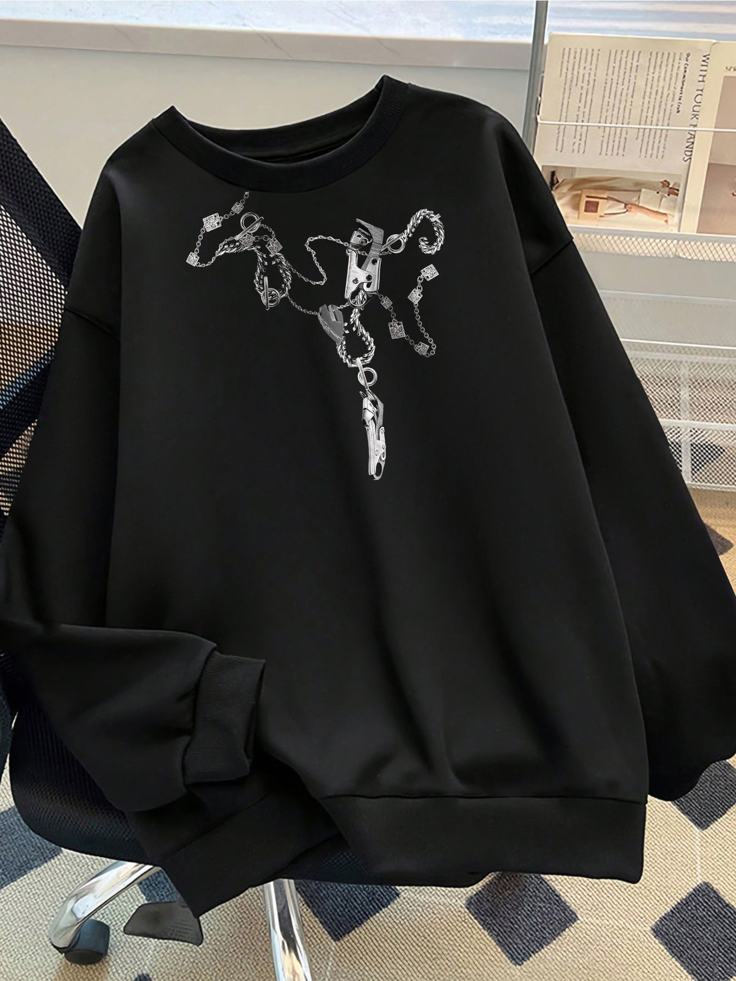 Fleece Lined Pullover Sweatshirt