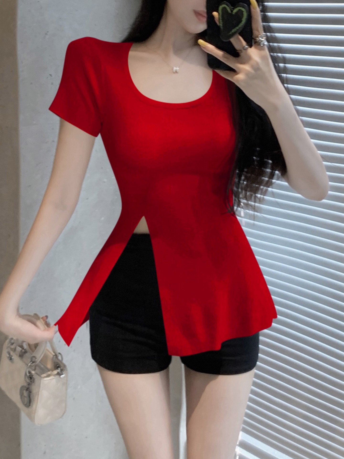 Slit Pullover T-Shirt