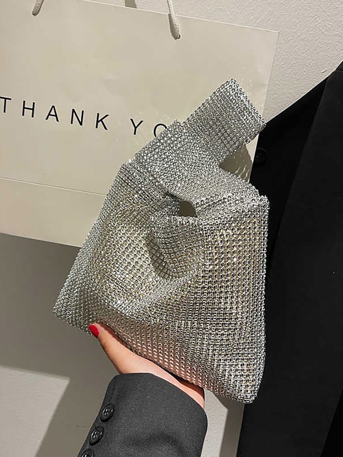 Rhinestone Top Handle Bags