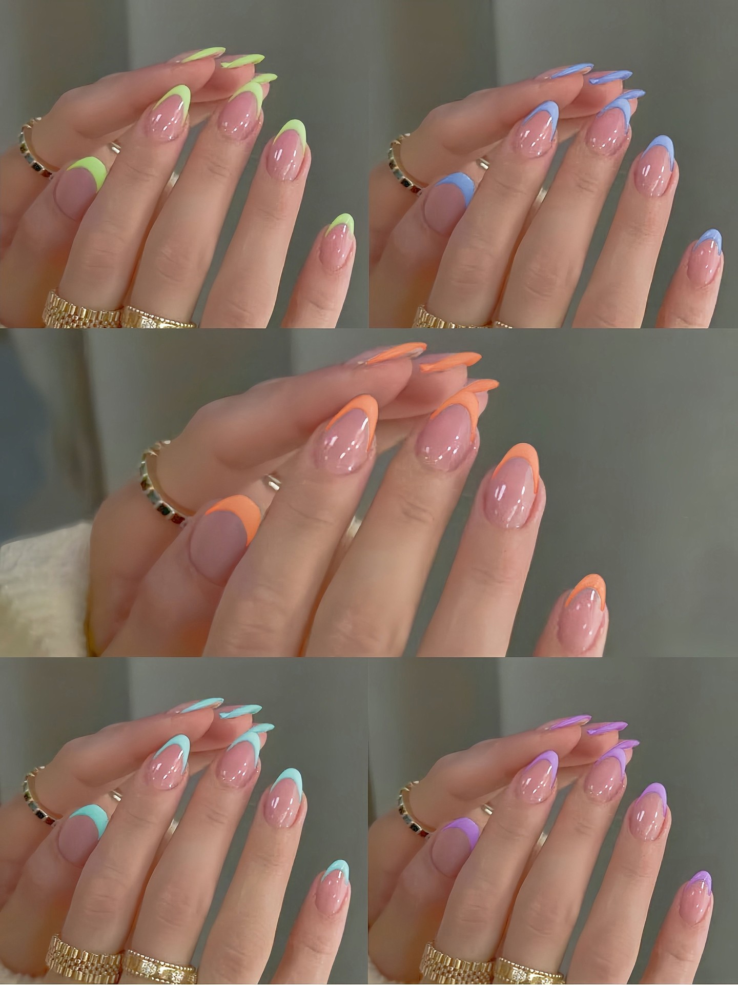 French Manicure Artificial Nails