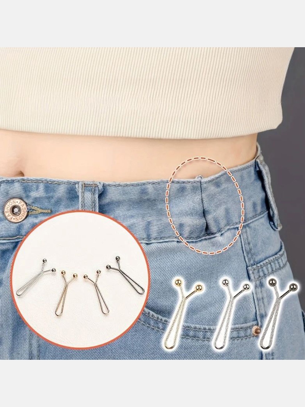 4PCs Metal Clothing adjuster