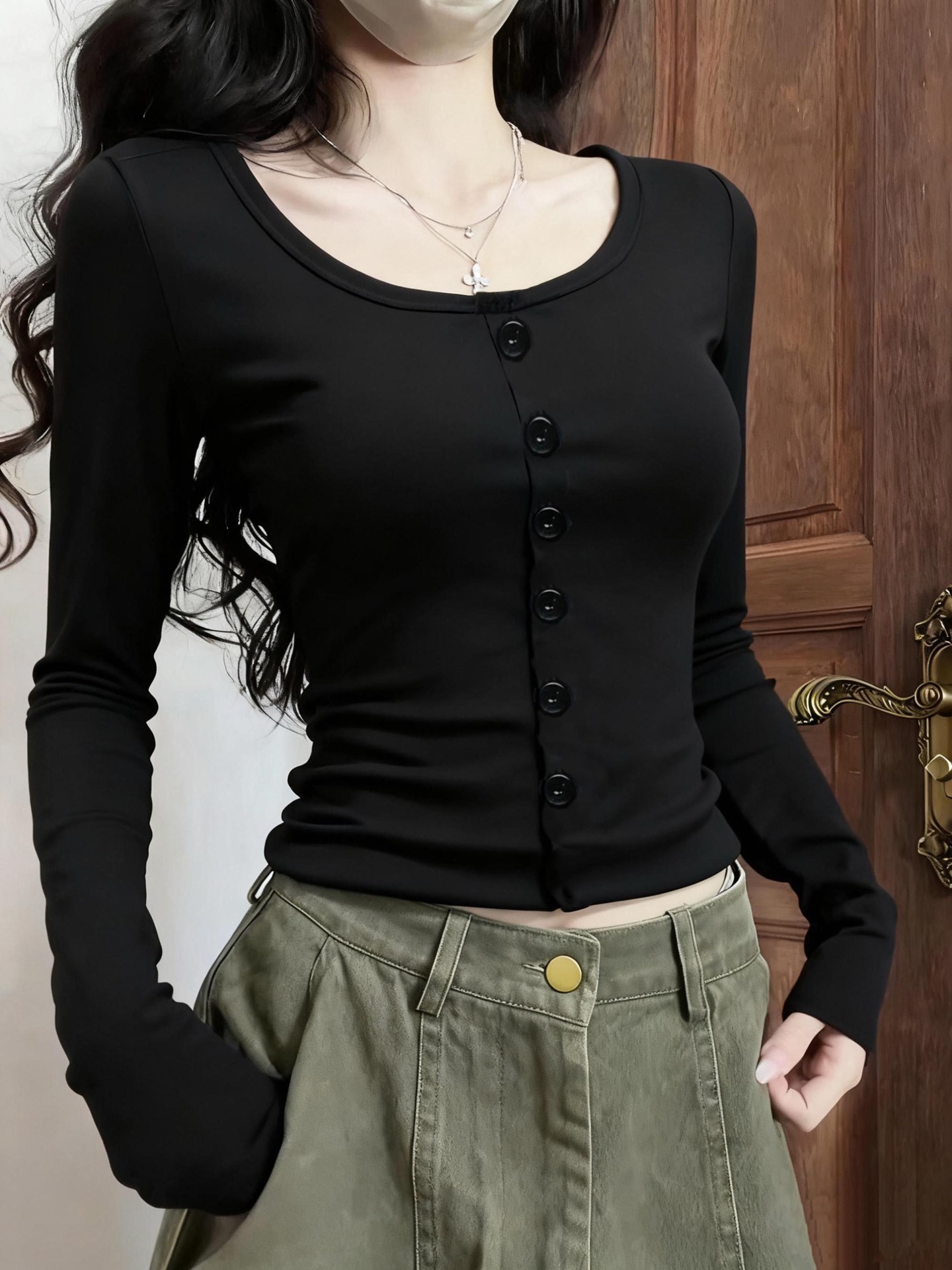 Buttoned Top