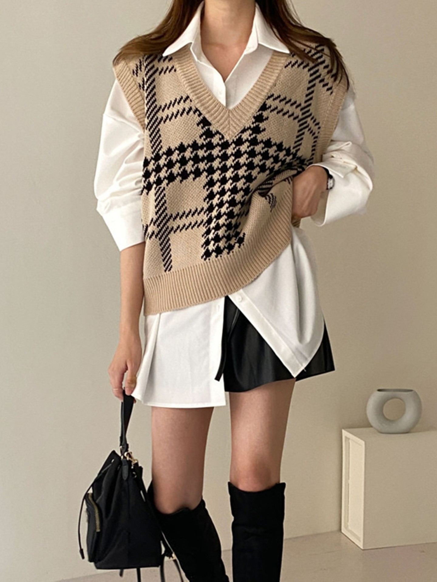 Jacquard Knit Top