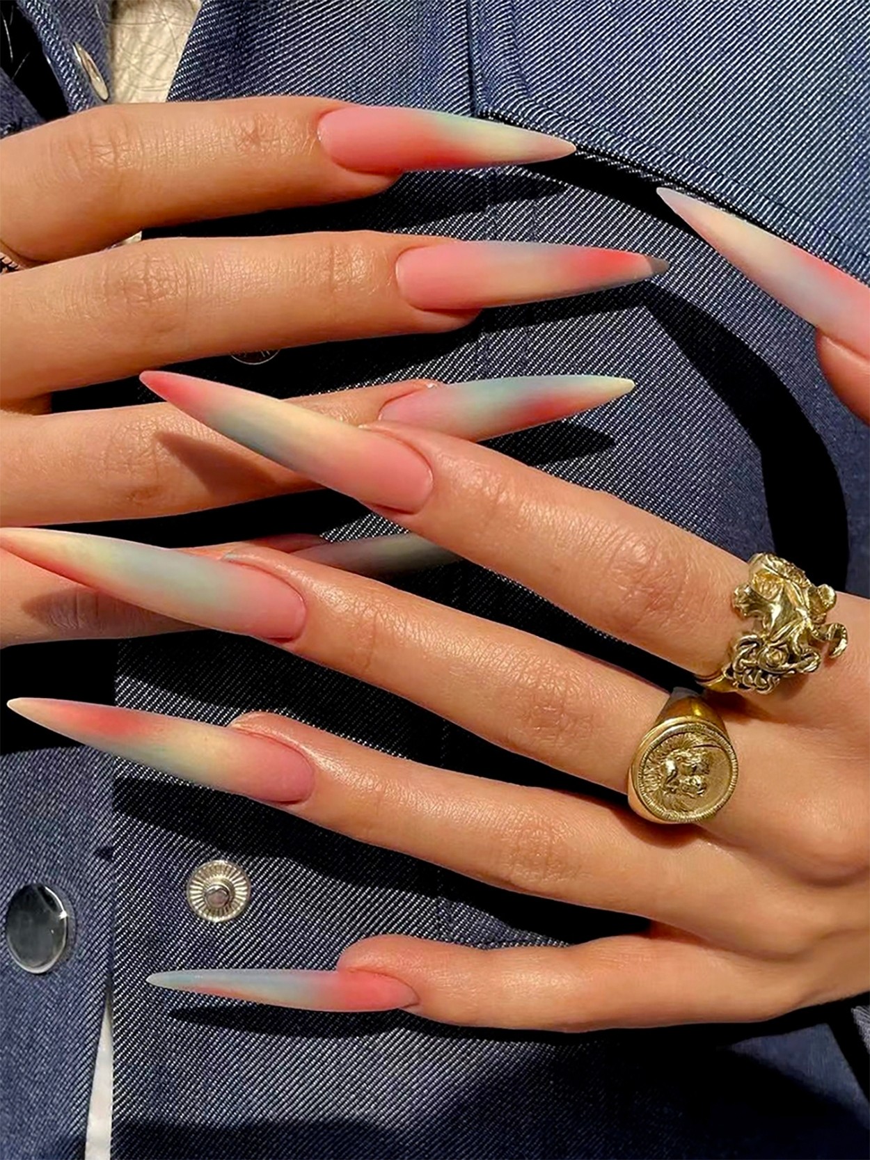 Long Ombre Press on Nails