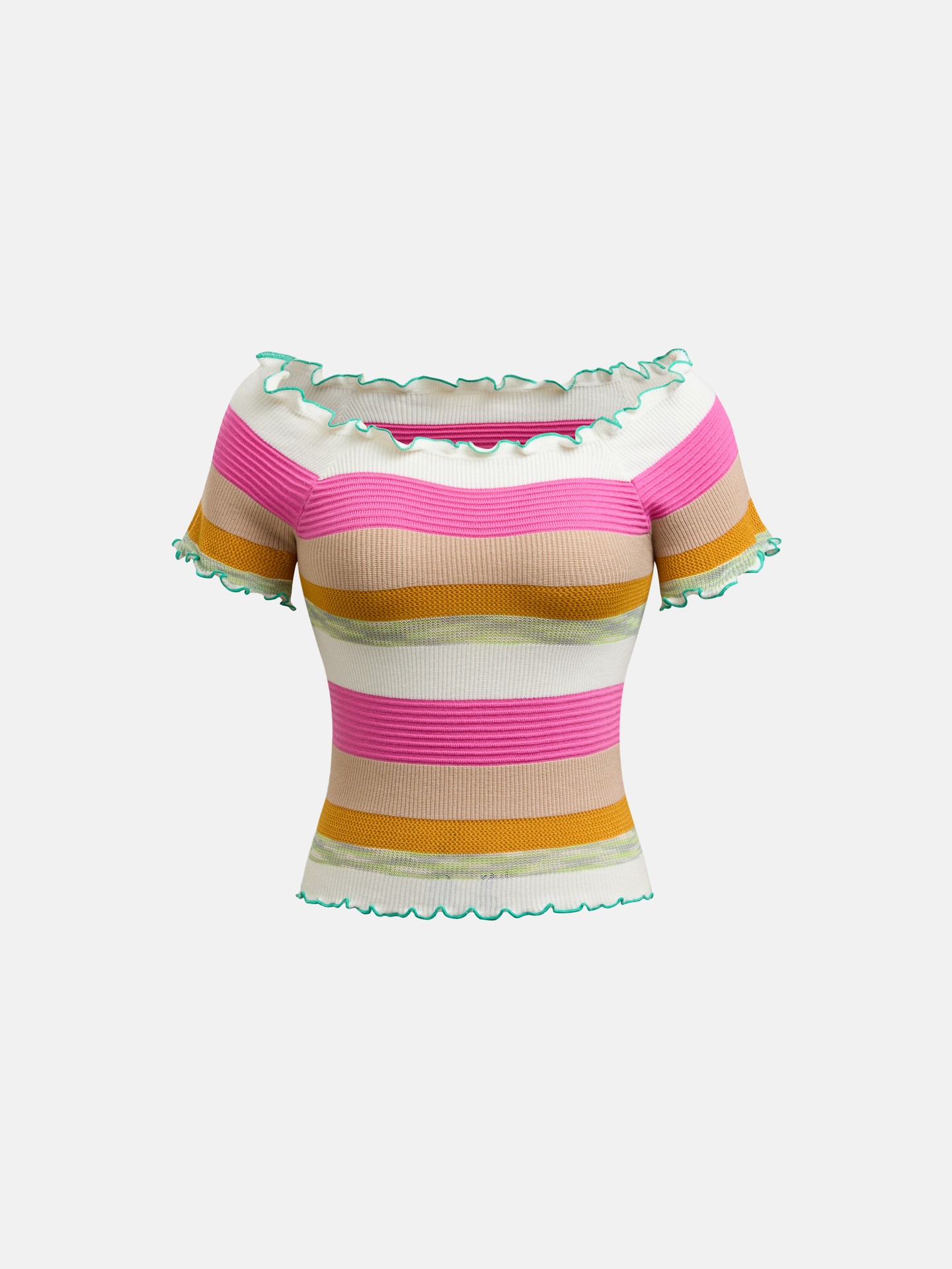 Pride Parade Rainbow Color Block Knit Top